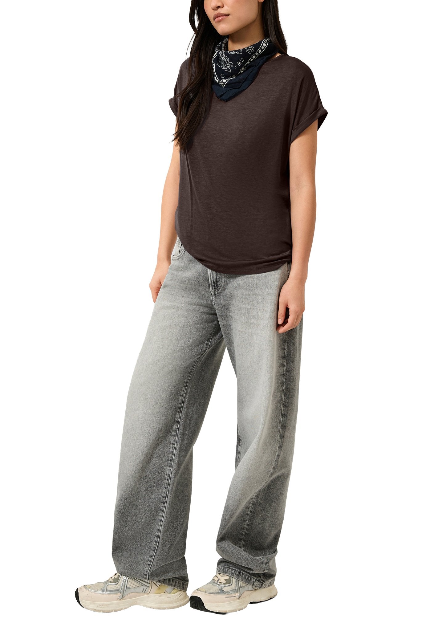 QS by S.Oliver Damen T-Shirts Brown