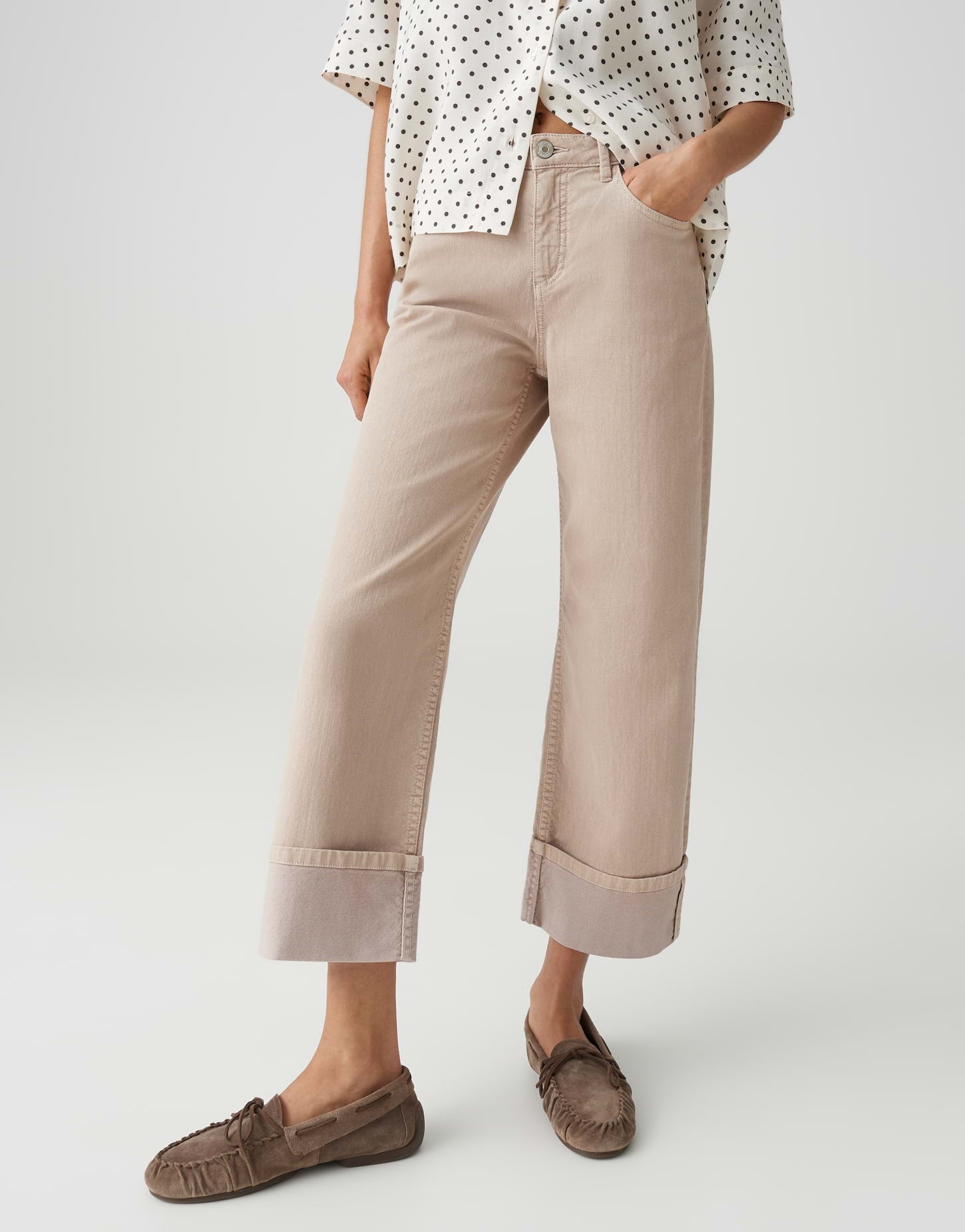 Opus Damen Jeans Golden Beige