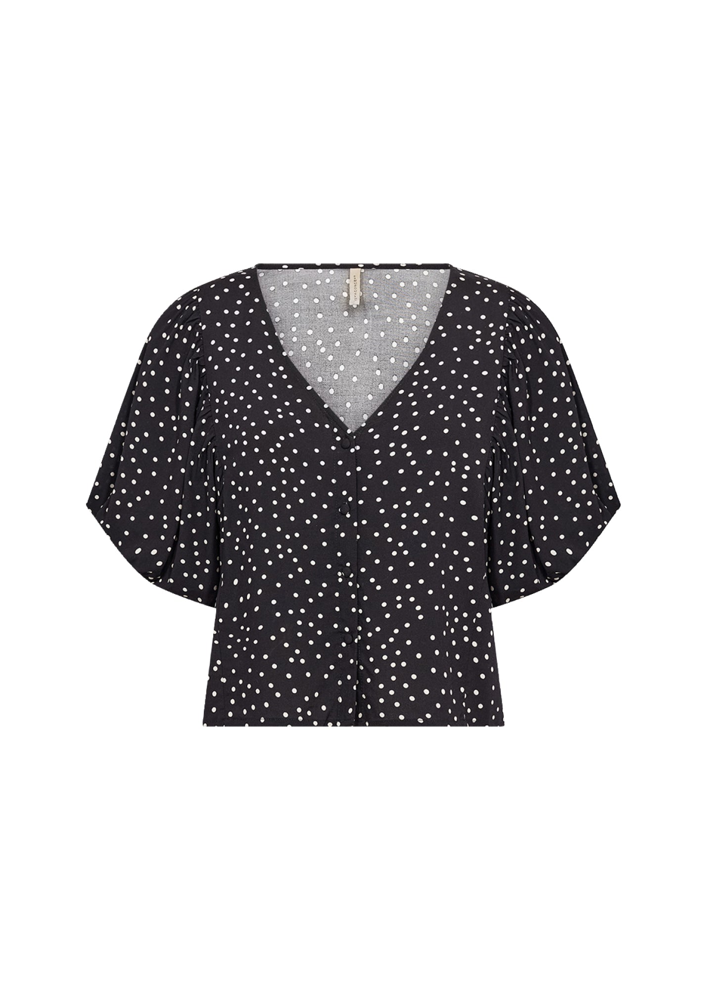 Soya Concept Damen Blusen kurz Black Combi