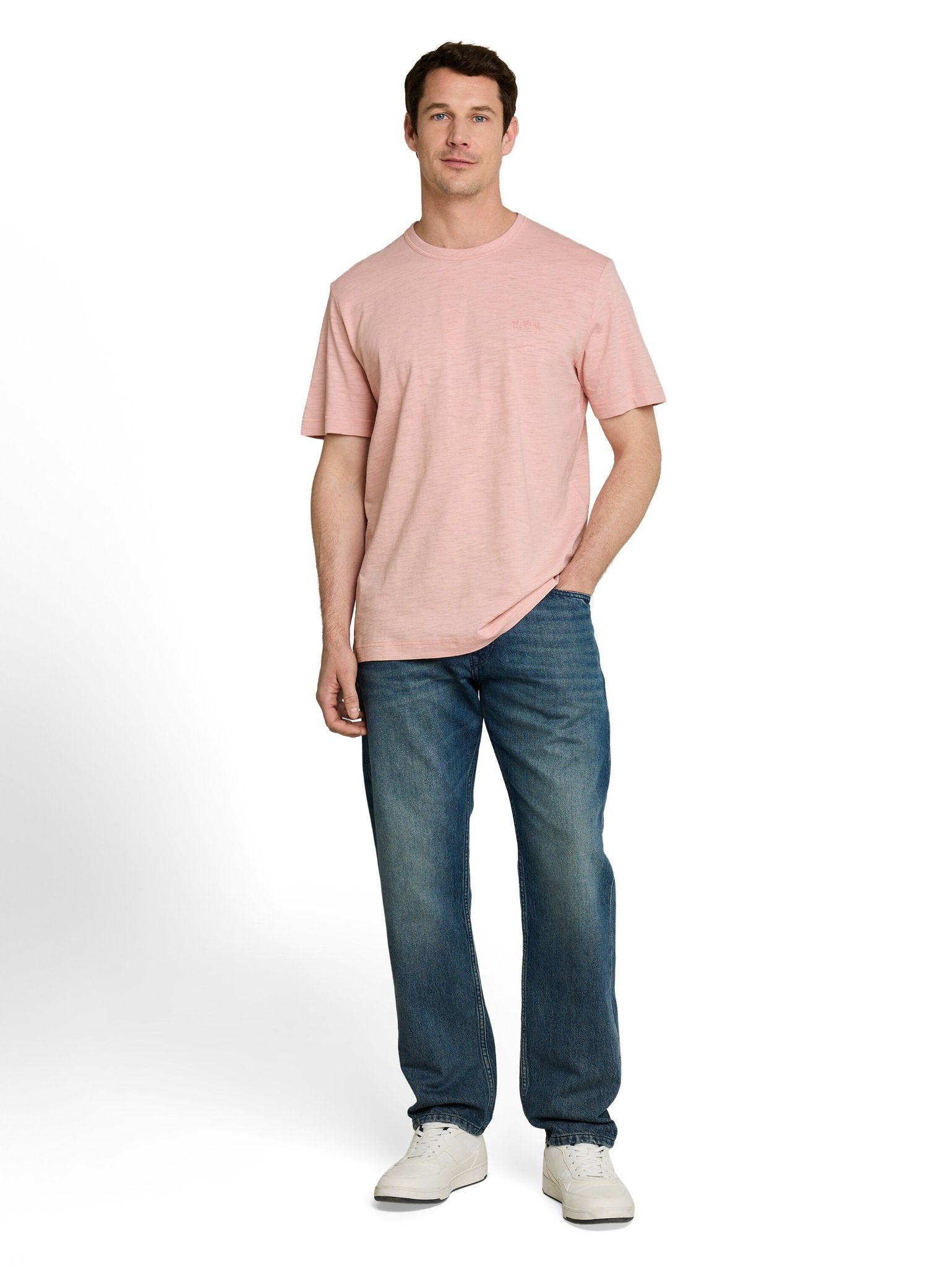 Tom Tailor Herren T-Shirts kurz Twinkle Pink