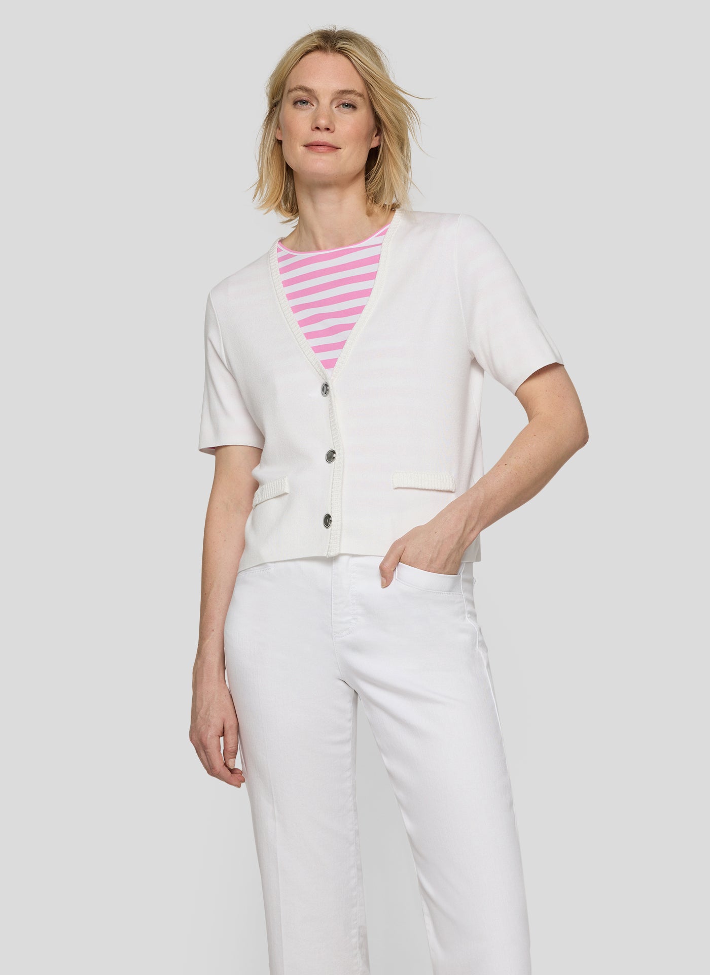 Rabe Damen Strickjacken Weiss
