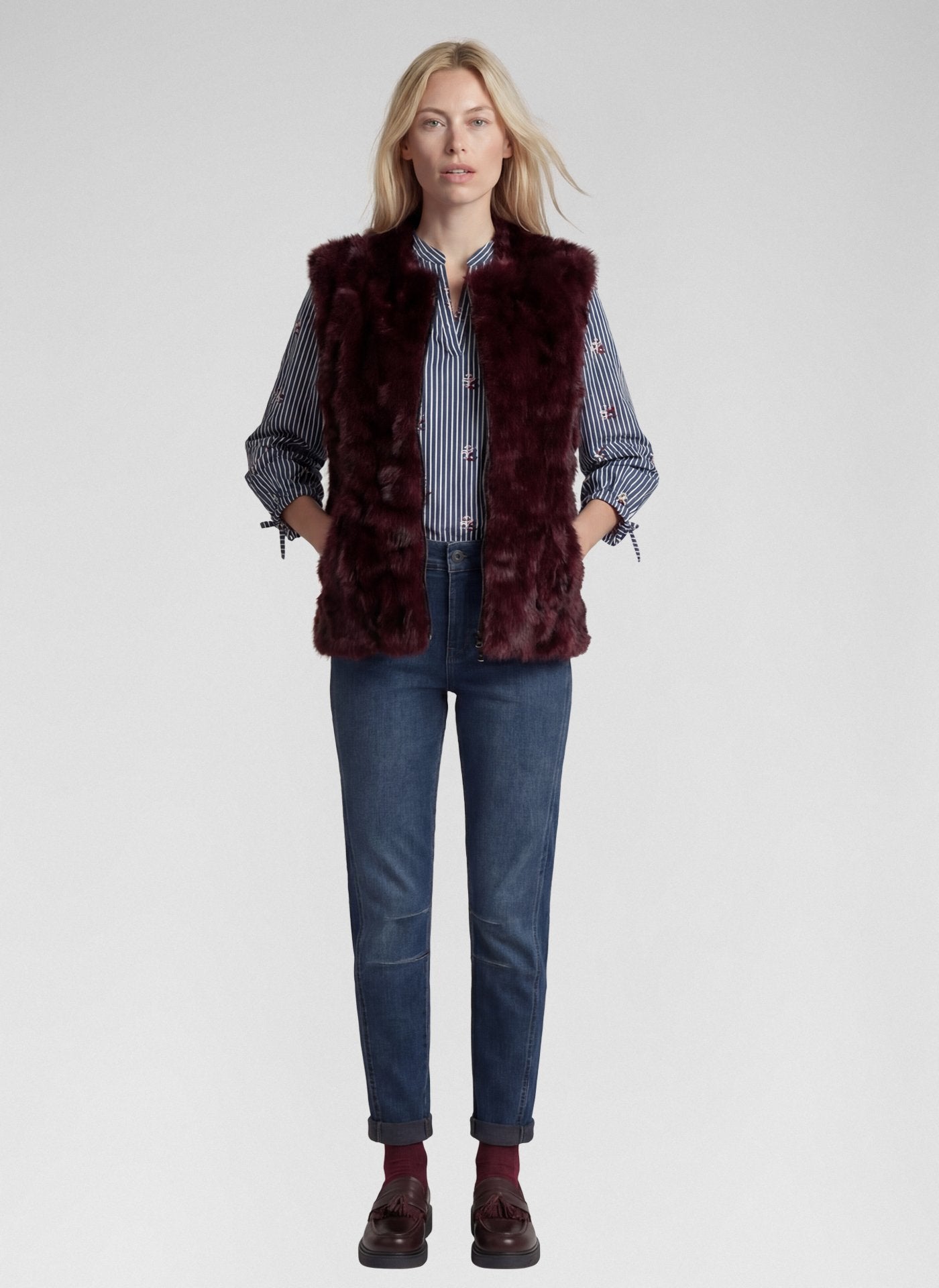 Rabe Damen Indoorwesten Merlot