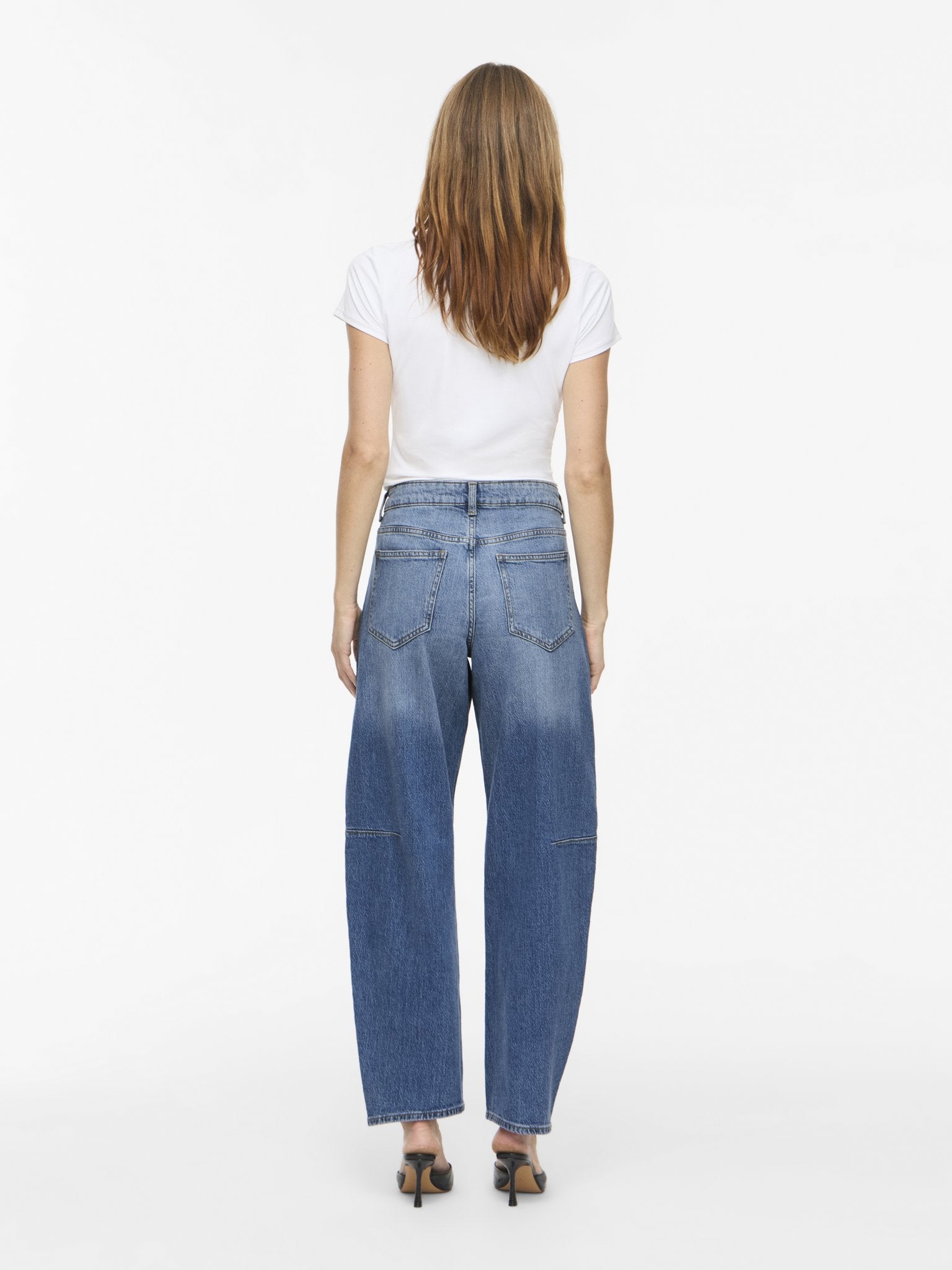 Vila Damen Jeans Medium Blue Den