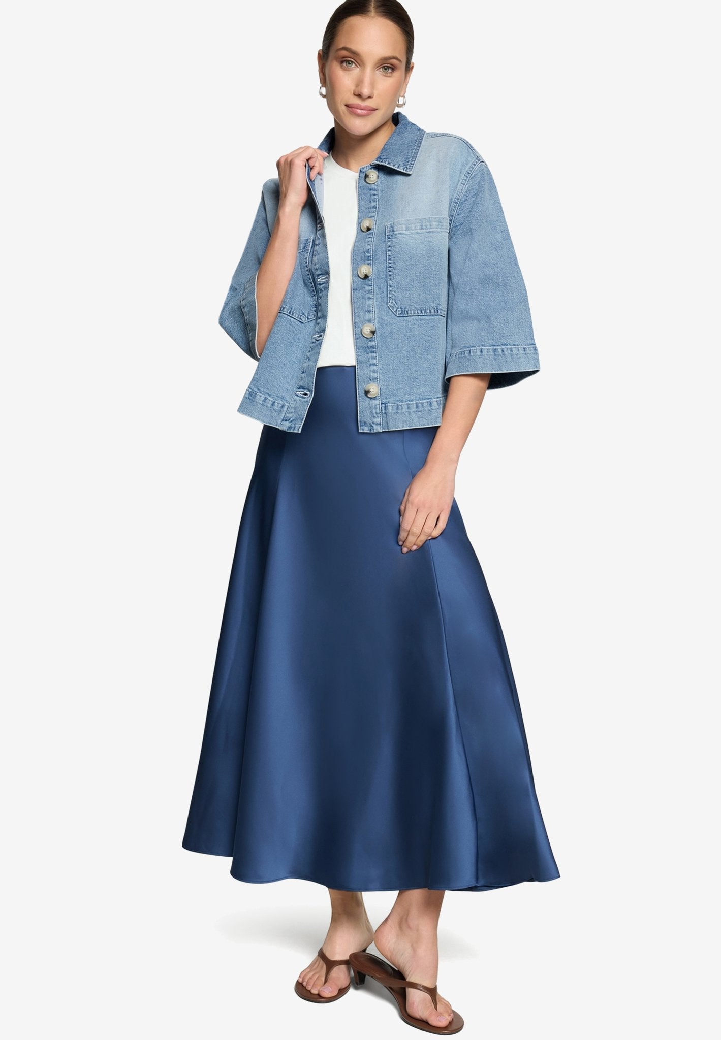 Zero Damen Blazer Light Blue Deni