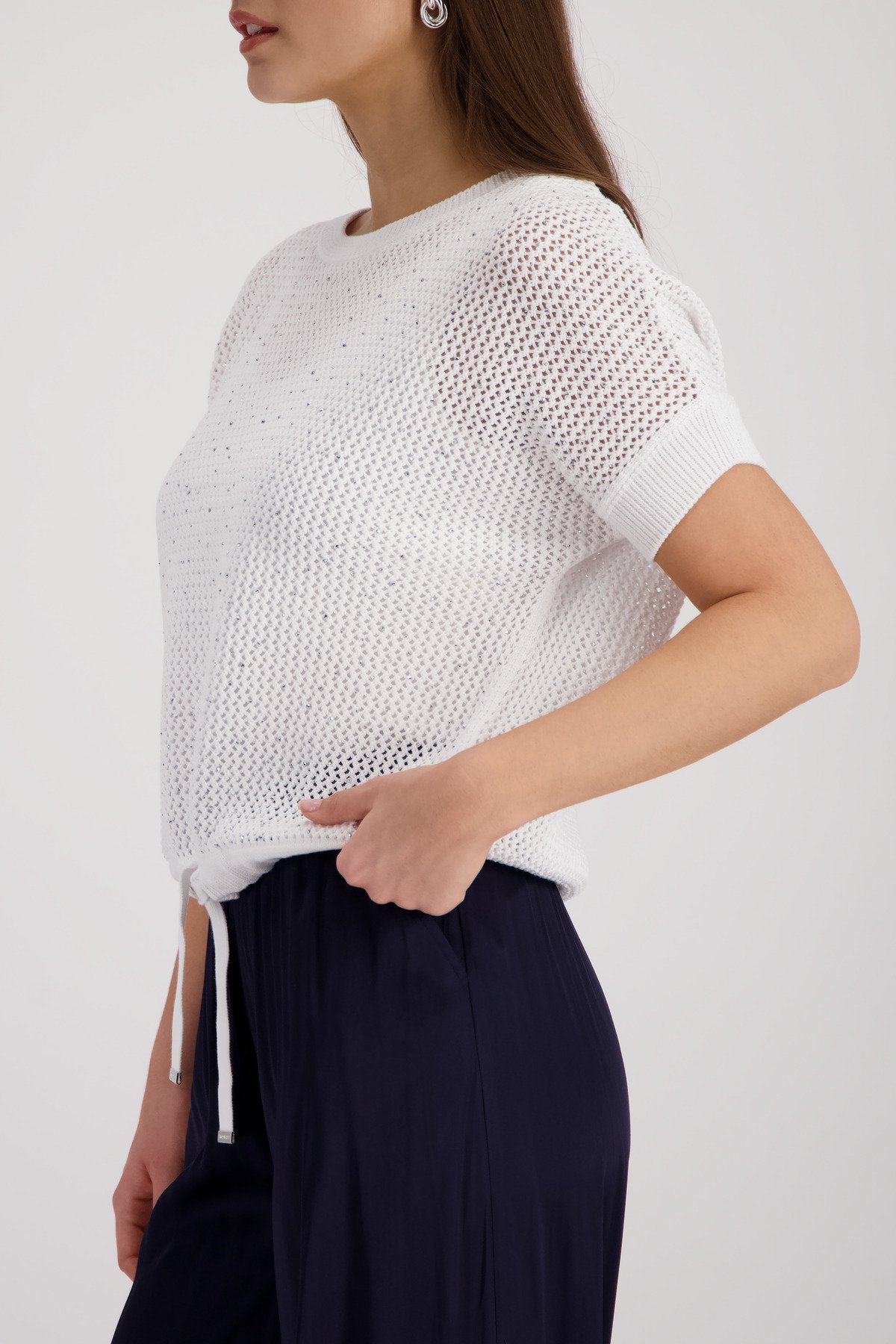 Monari Damen Pullover  Cream