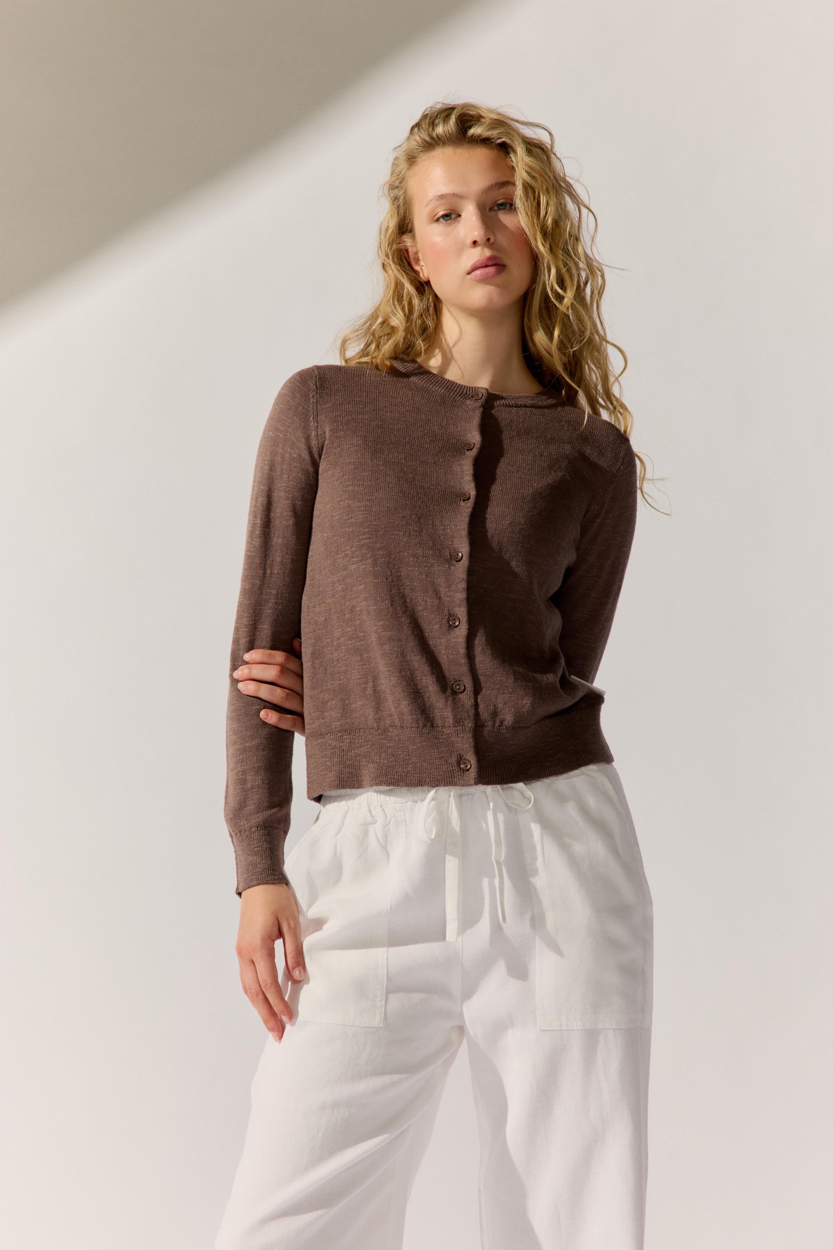 Fashion People Damen Strickjacken Dark Mocha