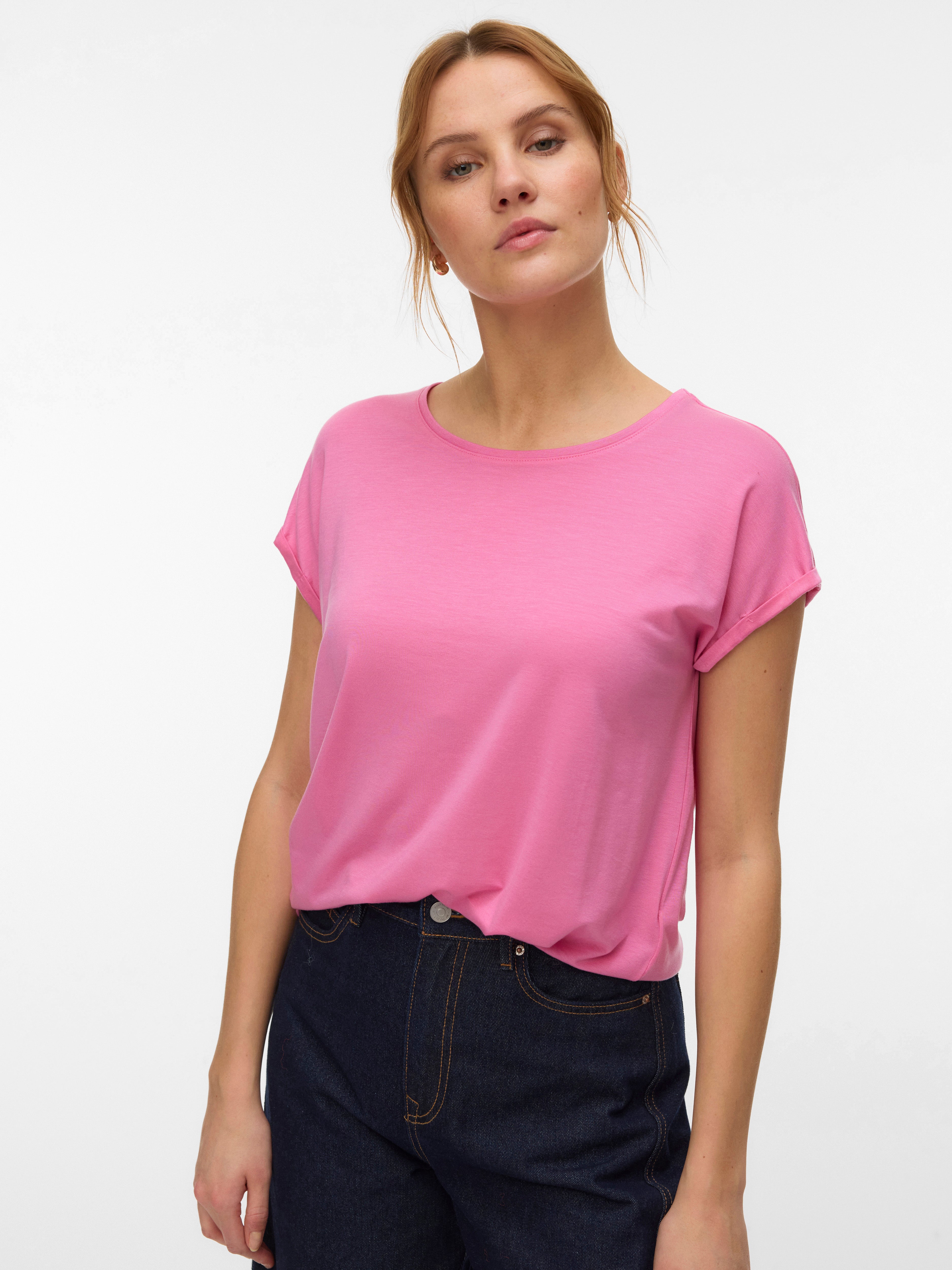Vero Moda Damen T-Shirts Pink Cosmos
