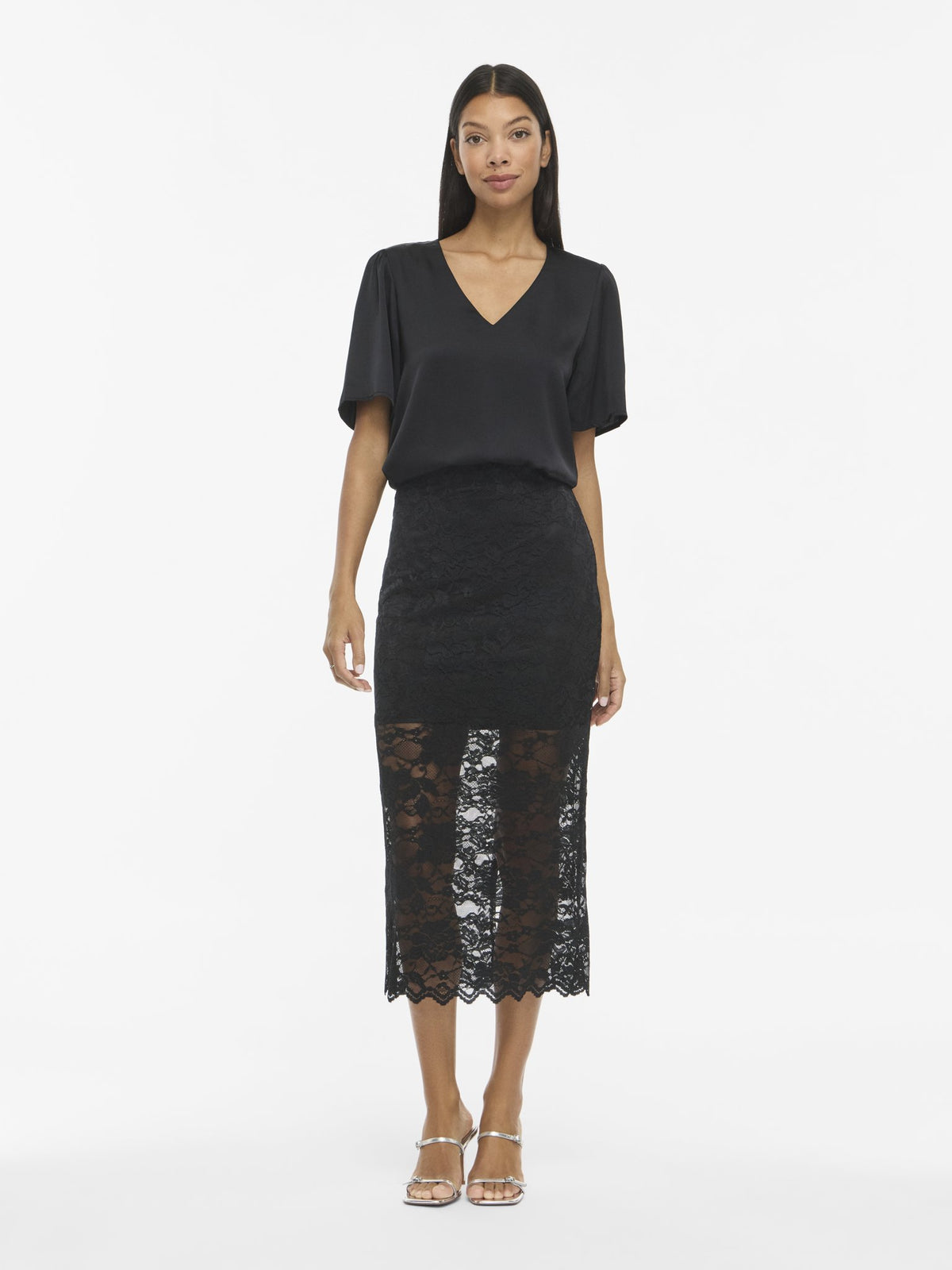 Vila Damen Rock Black Beauty