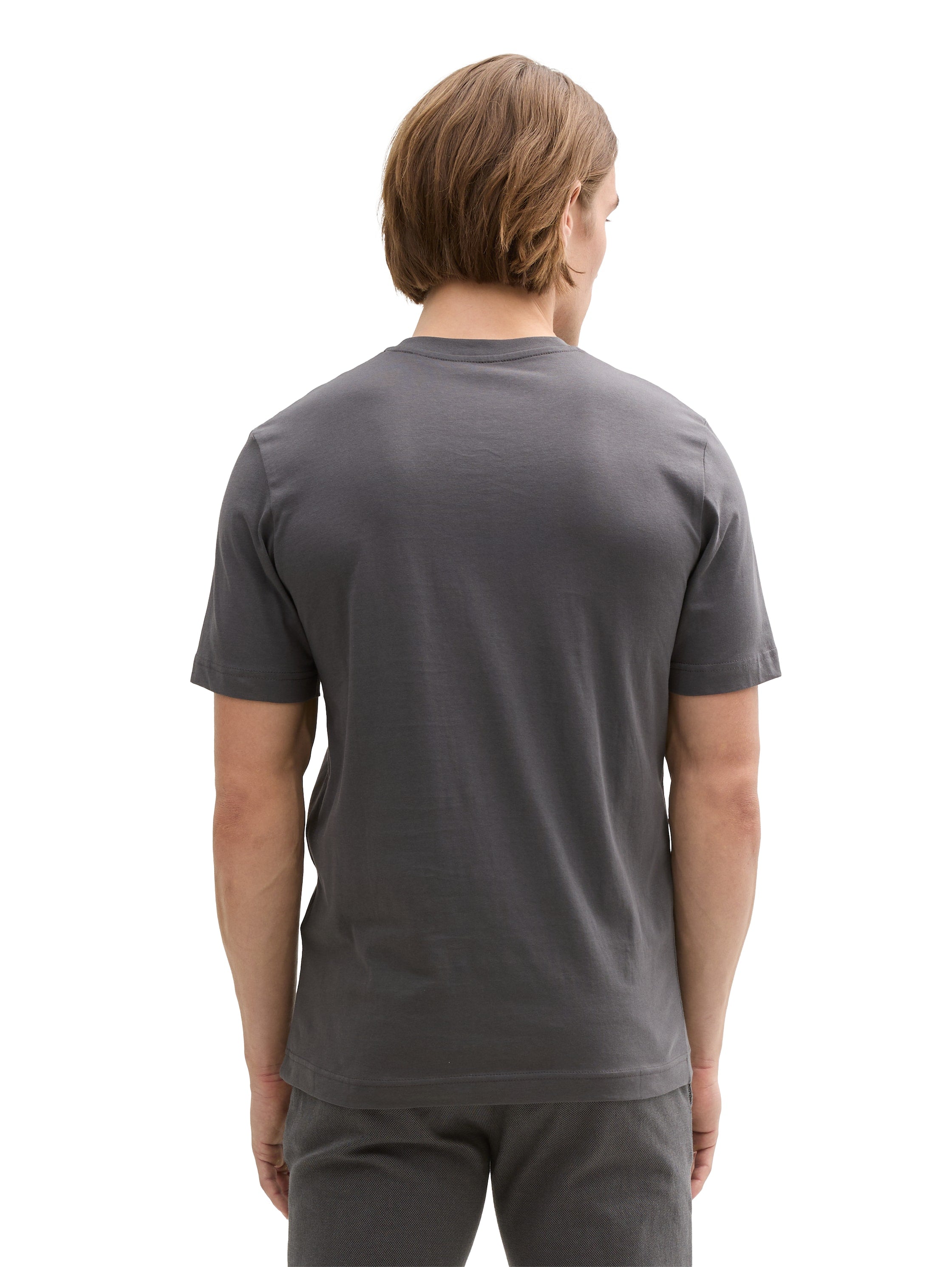 Tom Tailor Herren T-Shirts kurz Tarmac Grey