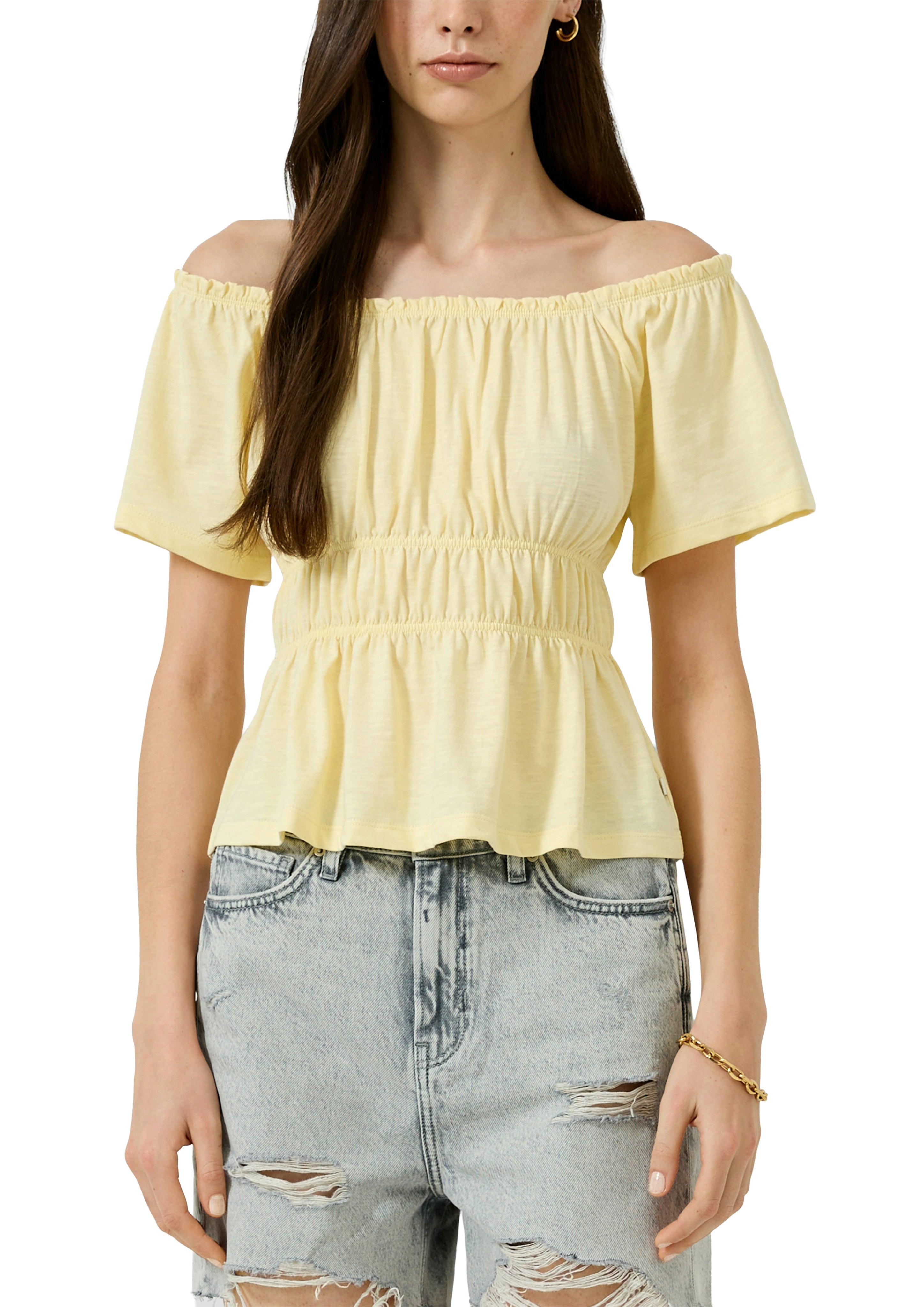 QS by S.Oliver Damen T-Shirts Yellow