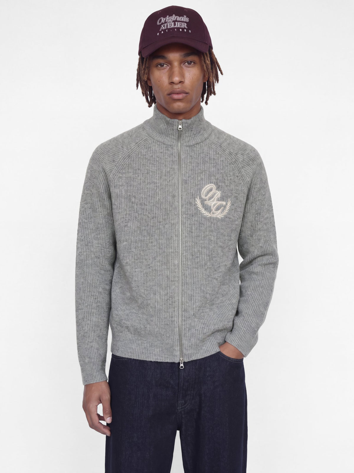 Jack & Jones Herren Strickjacken Light Grey Mela