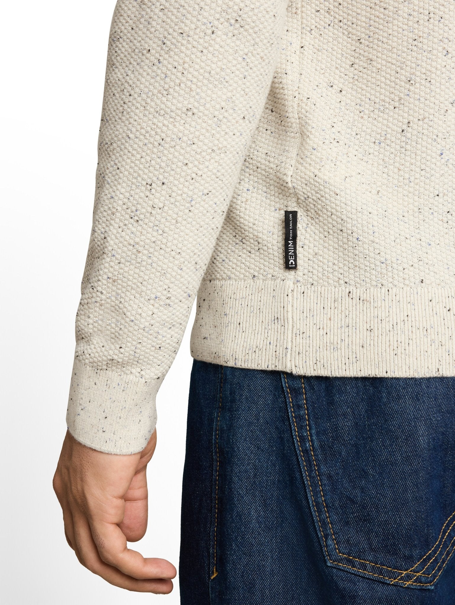 Tom Tailor denim Herren Pullover Off White Neps