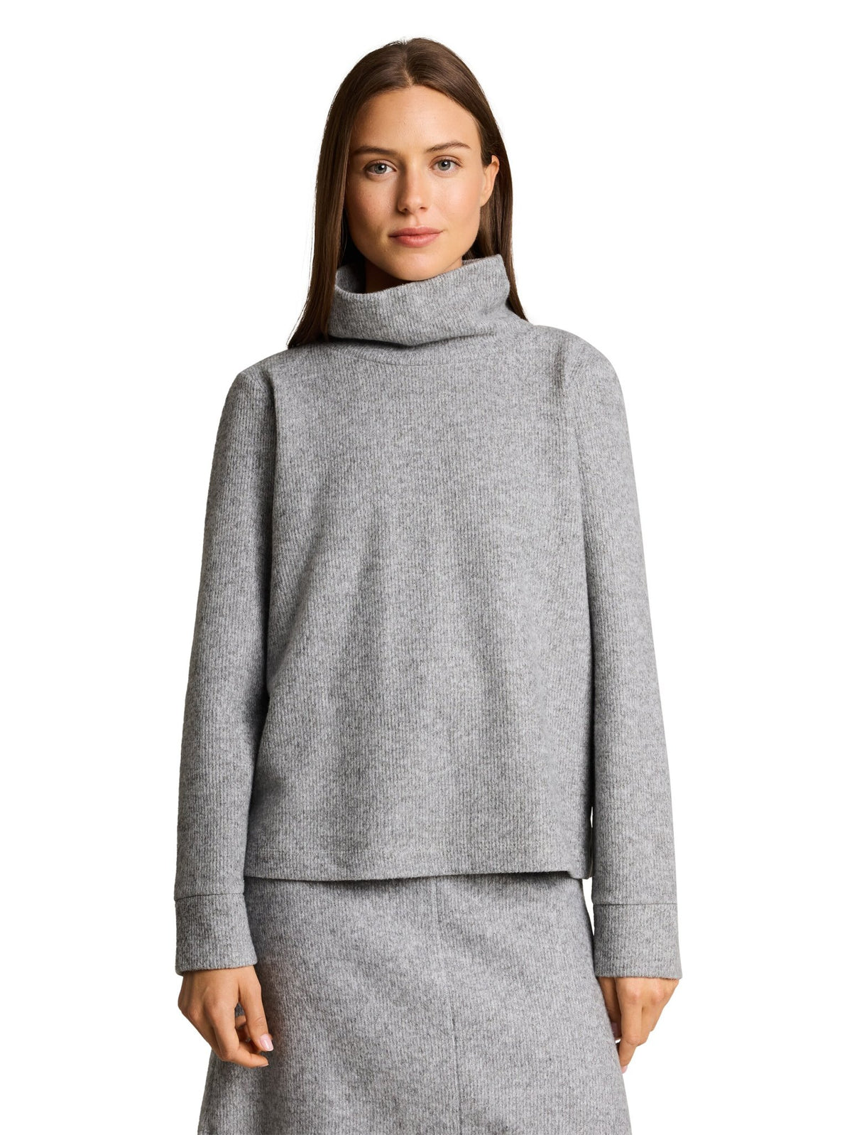 Tom Tailor Damen Sweatshirts Soft Grey Melan