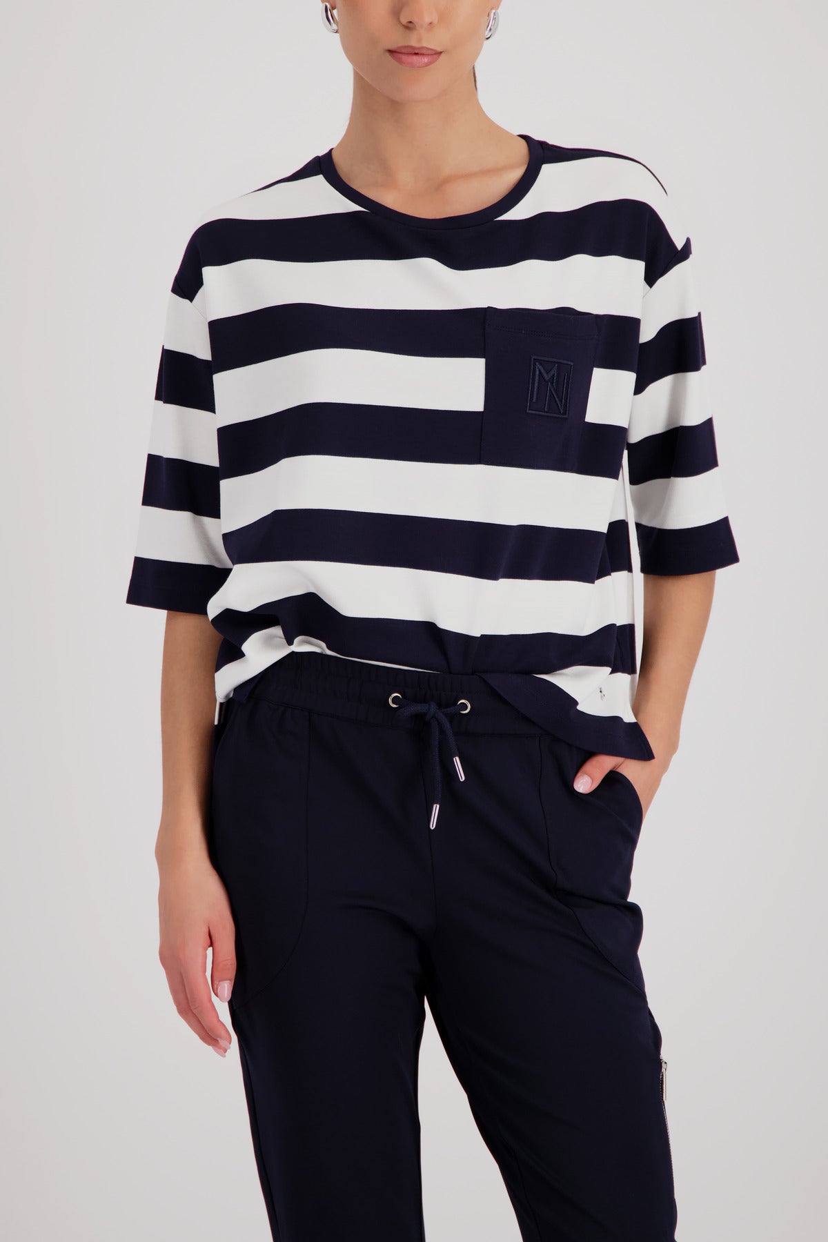 Monari Damen T-Shirts  Marine Ring