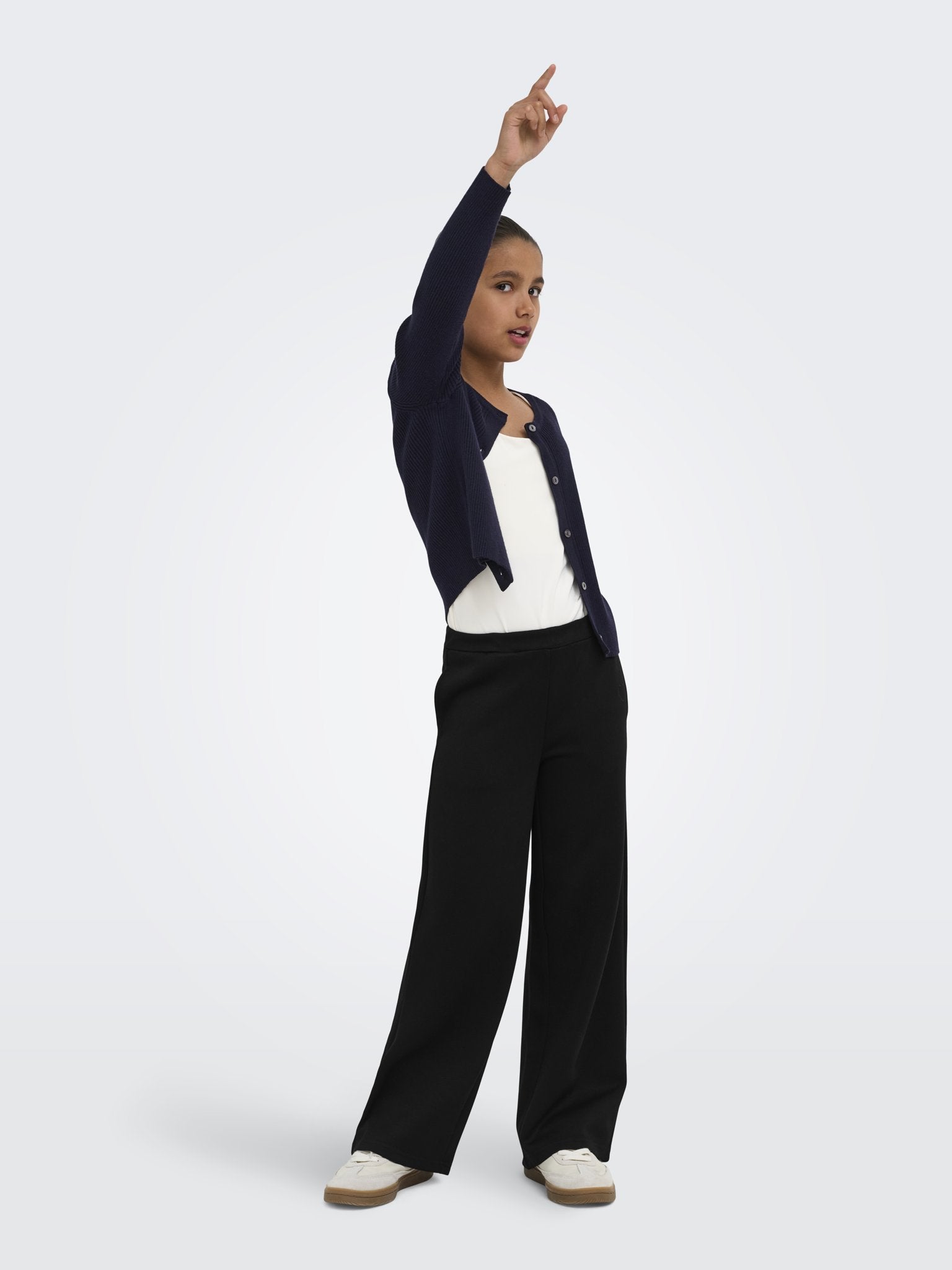 Only Mädchen Hosen, Jeans & Leggings Black/Black Emb