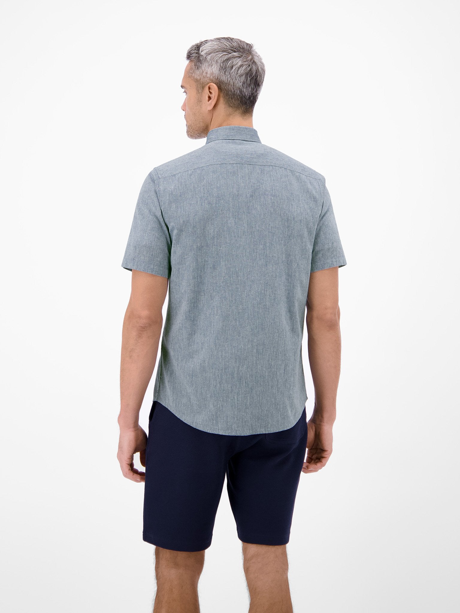 Lerros Herren Hemden kurz True Blue