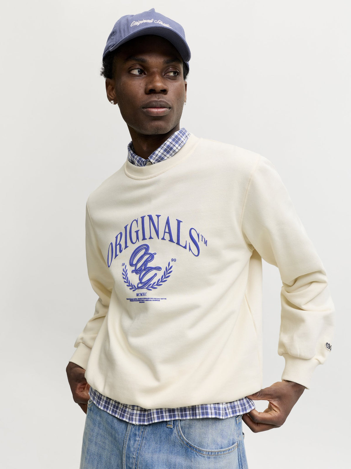 Jack & Jones Herren Sweatshirts Whisper White
