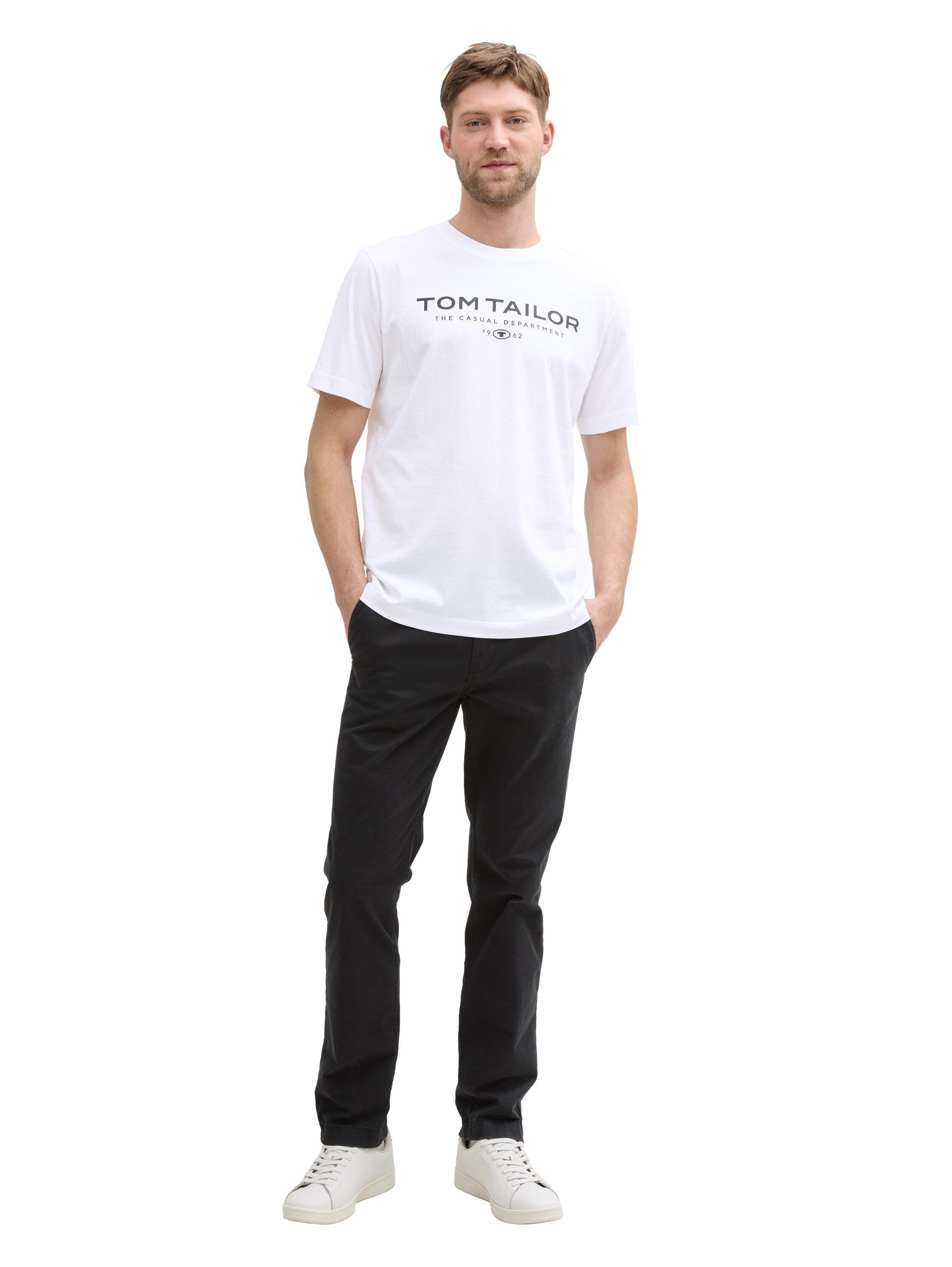 Tom Tailor Herren T-Shirts kurz White