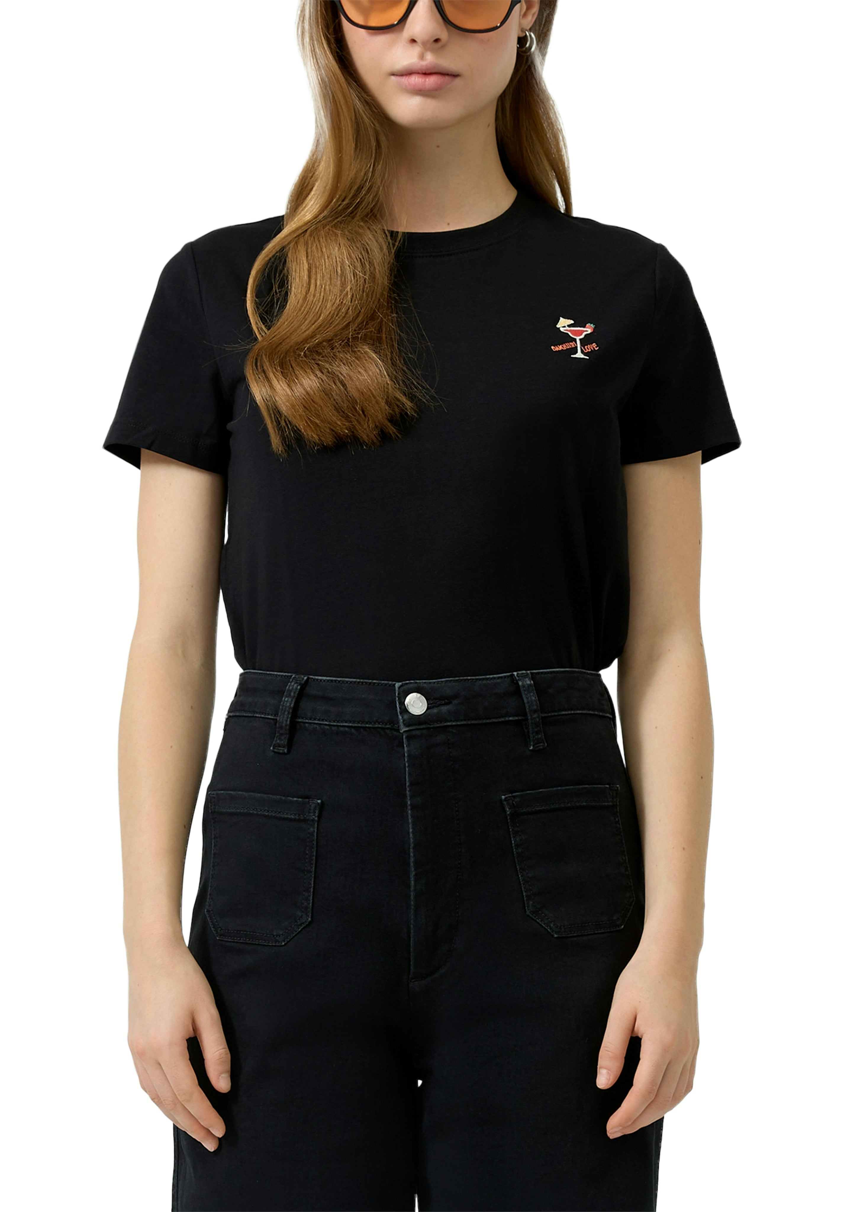 QS by S.Oliver Damen T-Shirts Grey/Black