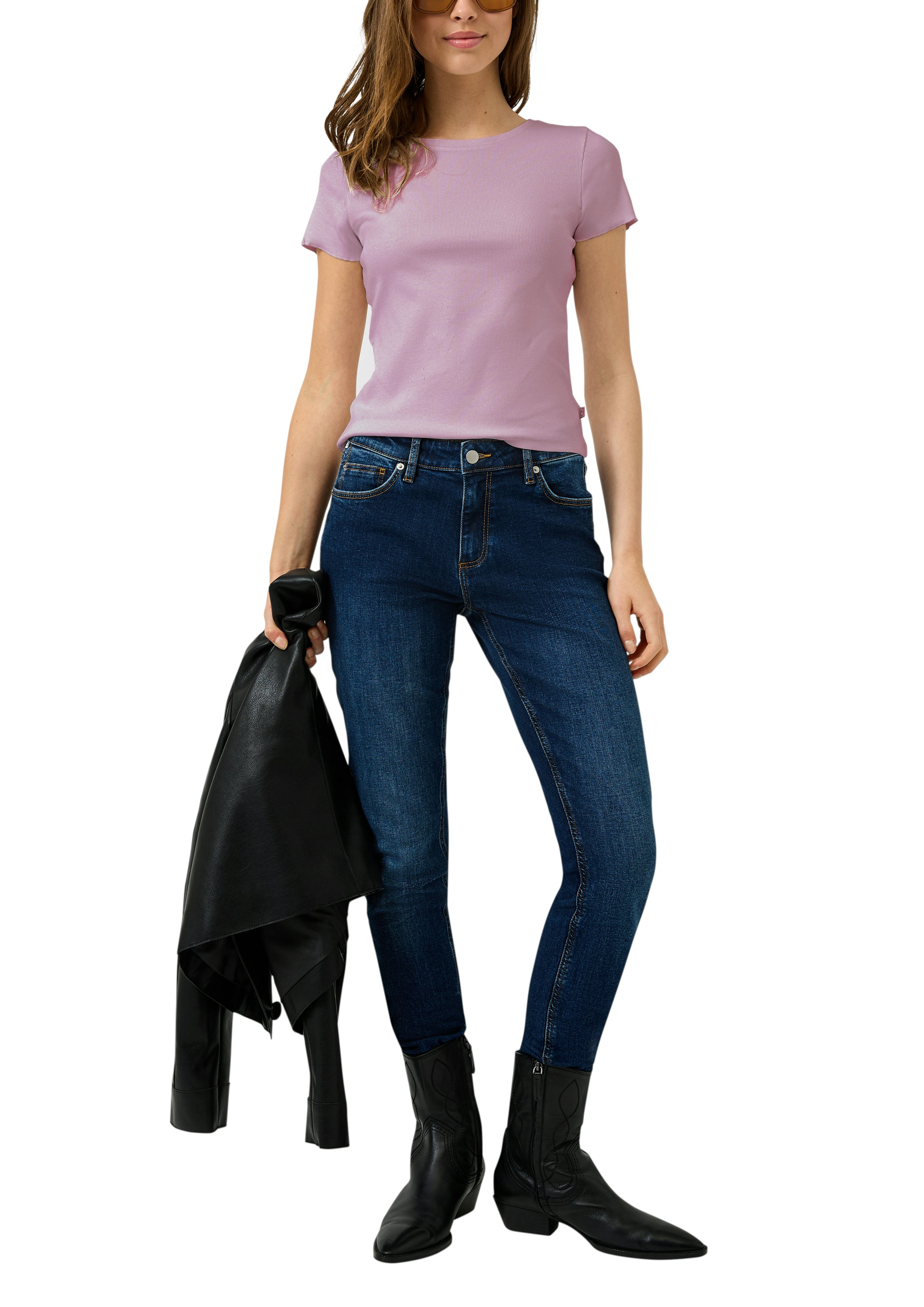 QS by S.Oliver Damen T-Shirts Lilac/Pink