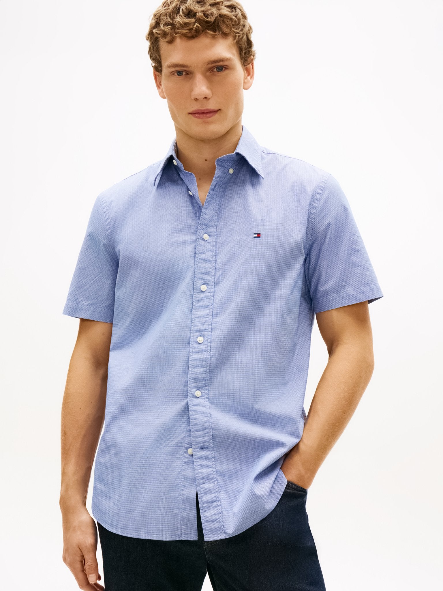 Tommy Hilfiger Herren T-Shirts kurz Ms Blue