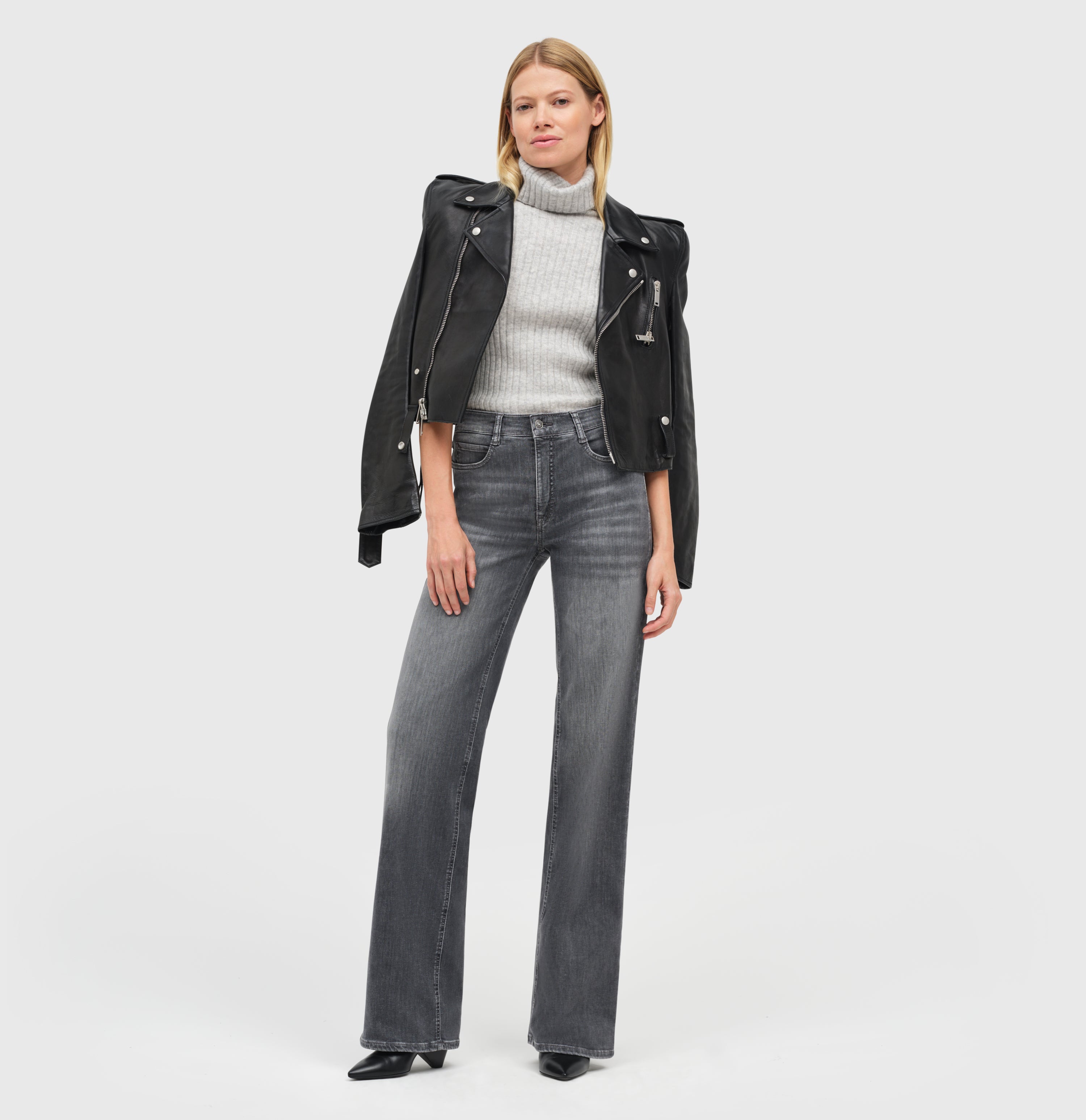 Mac Damen Jeans Grey Heavy Used