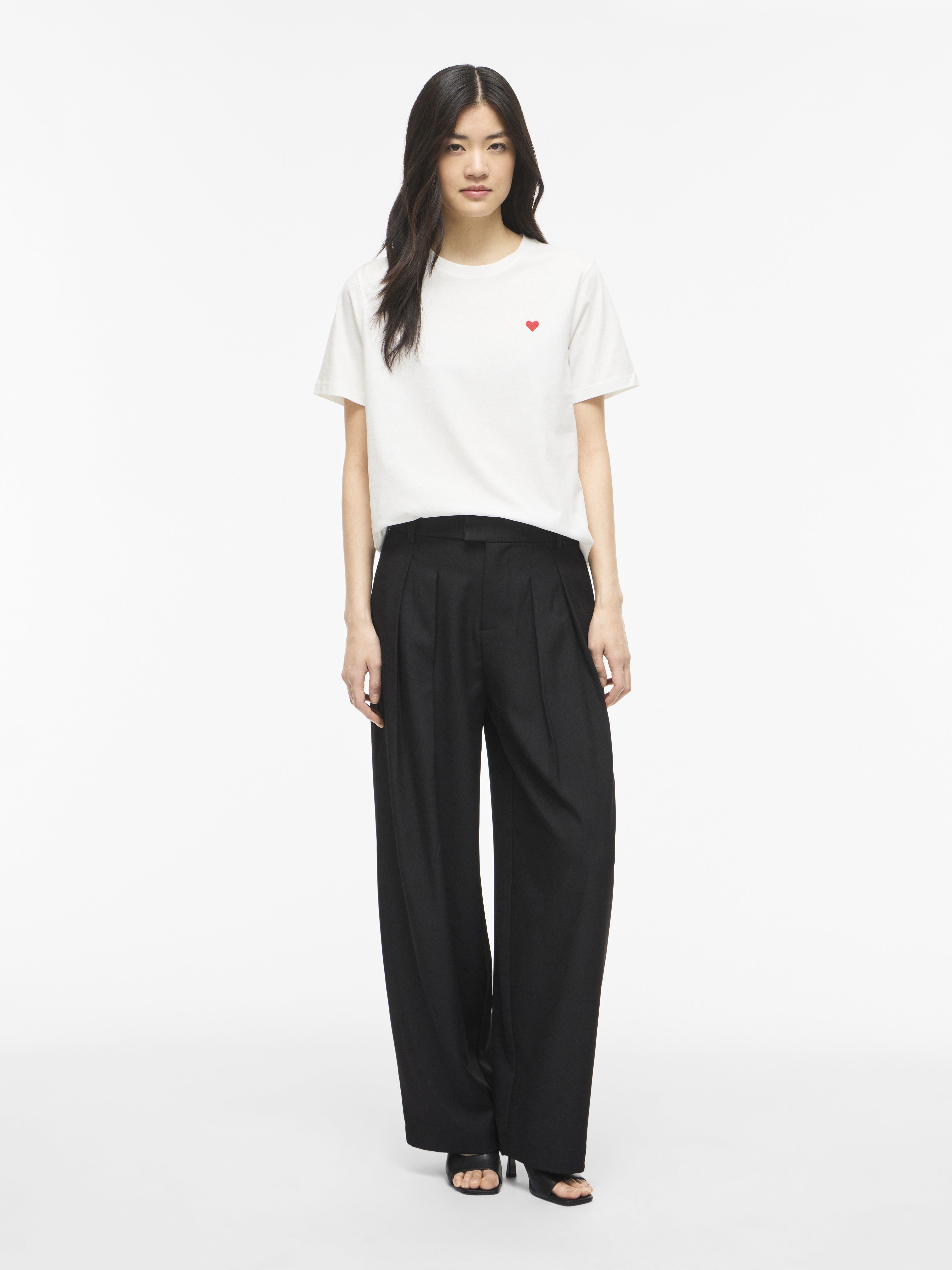 Vila Damen T-Shirts Snow White/Raci