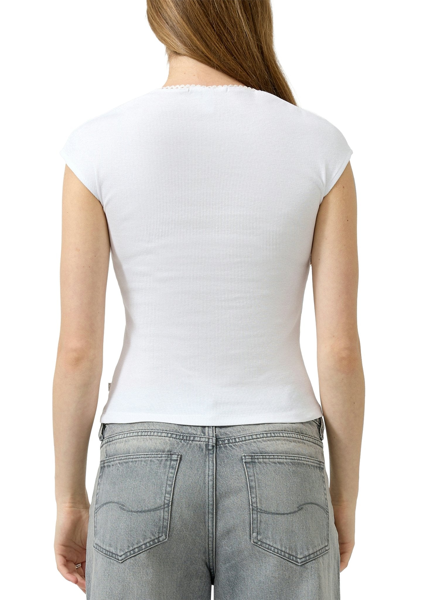 QS by S.Oliver Damen T-Shirts White