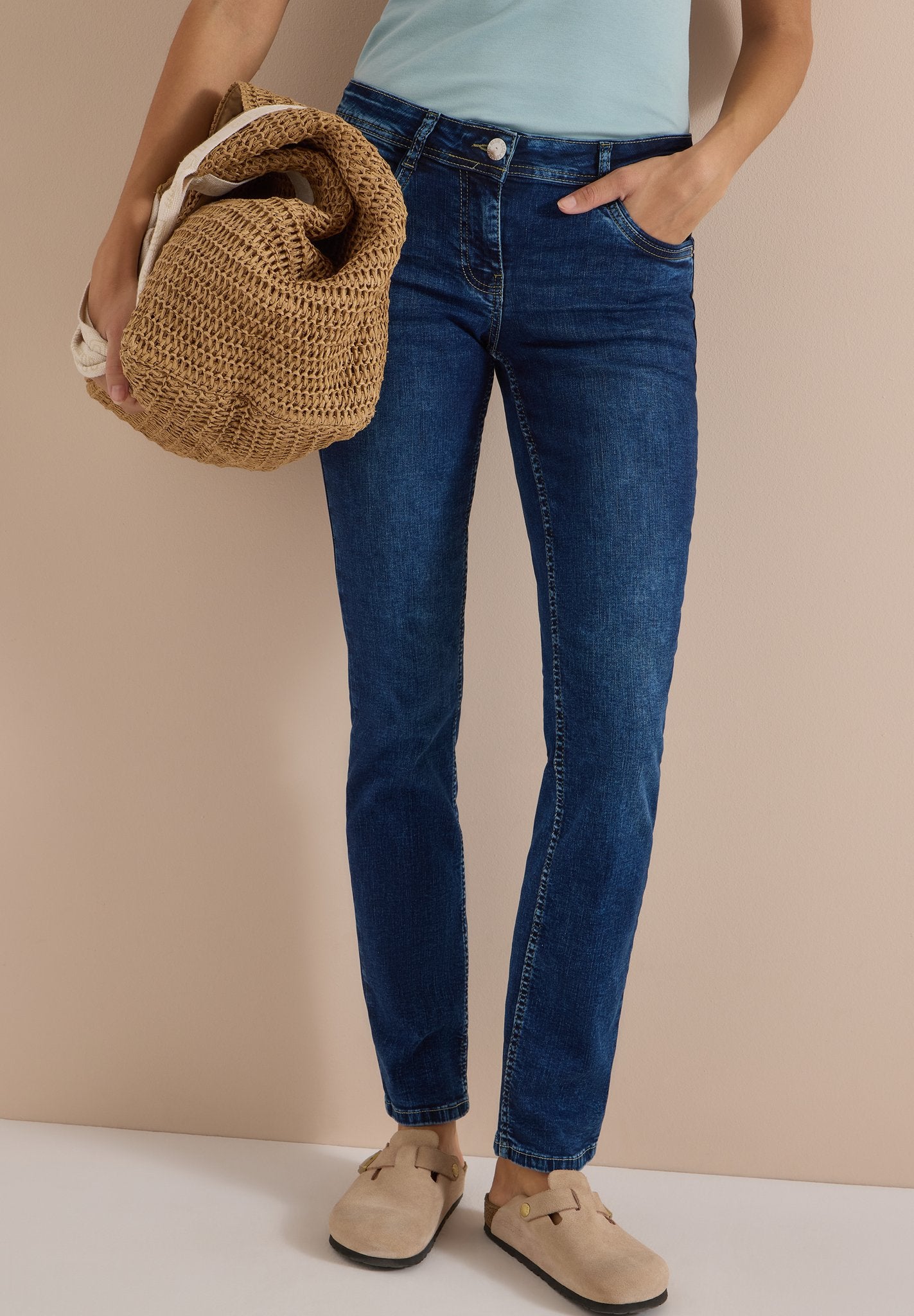 Cecil Damen Hosen  Mid Blue