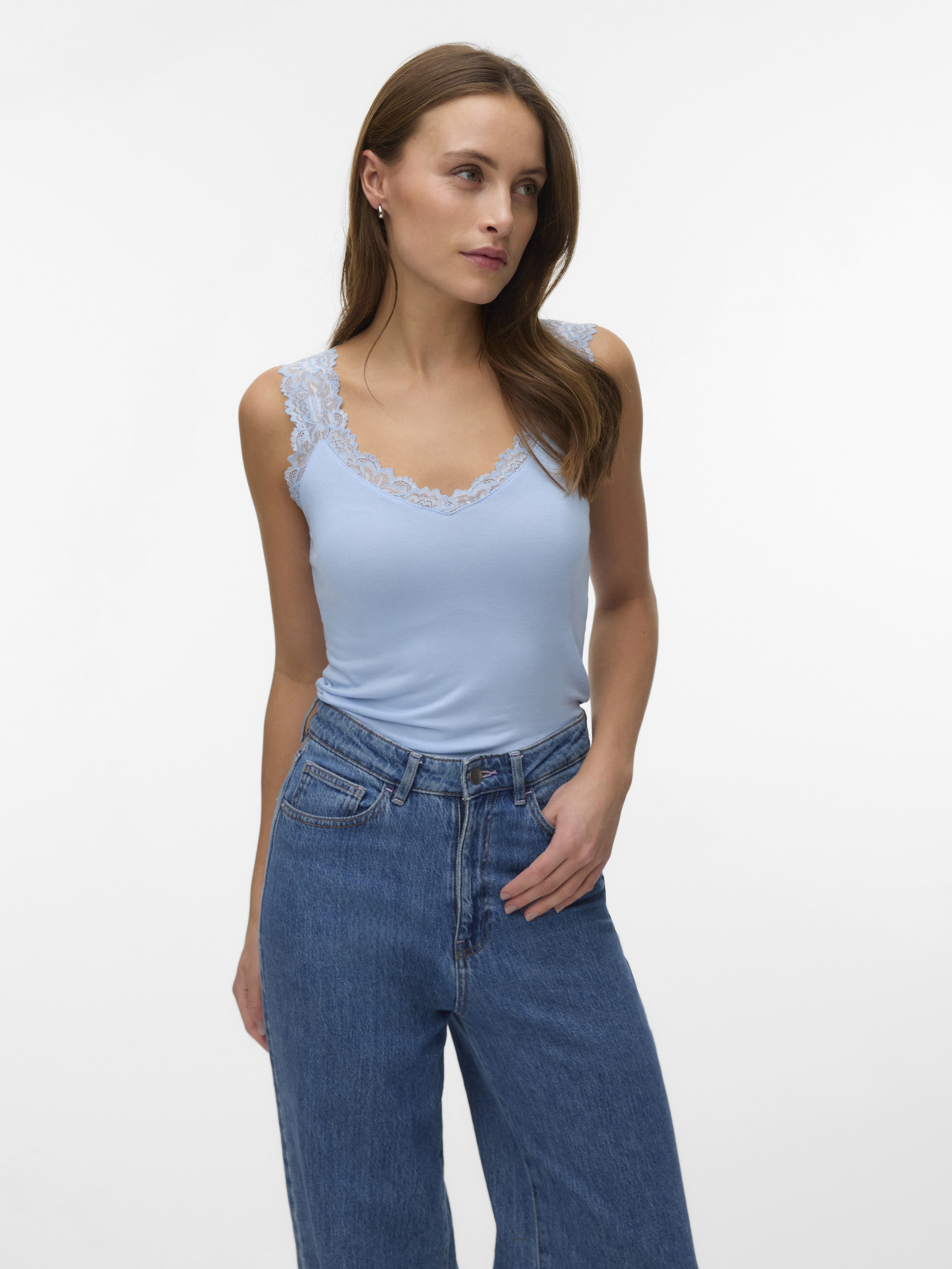 Vero Moda Damen T-Shirts Cashmere Blue