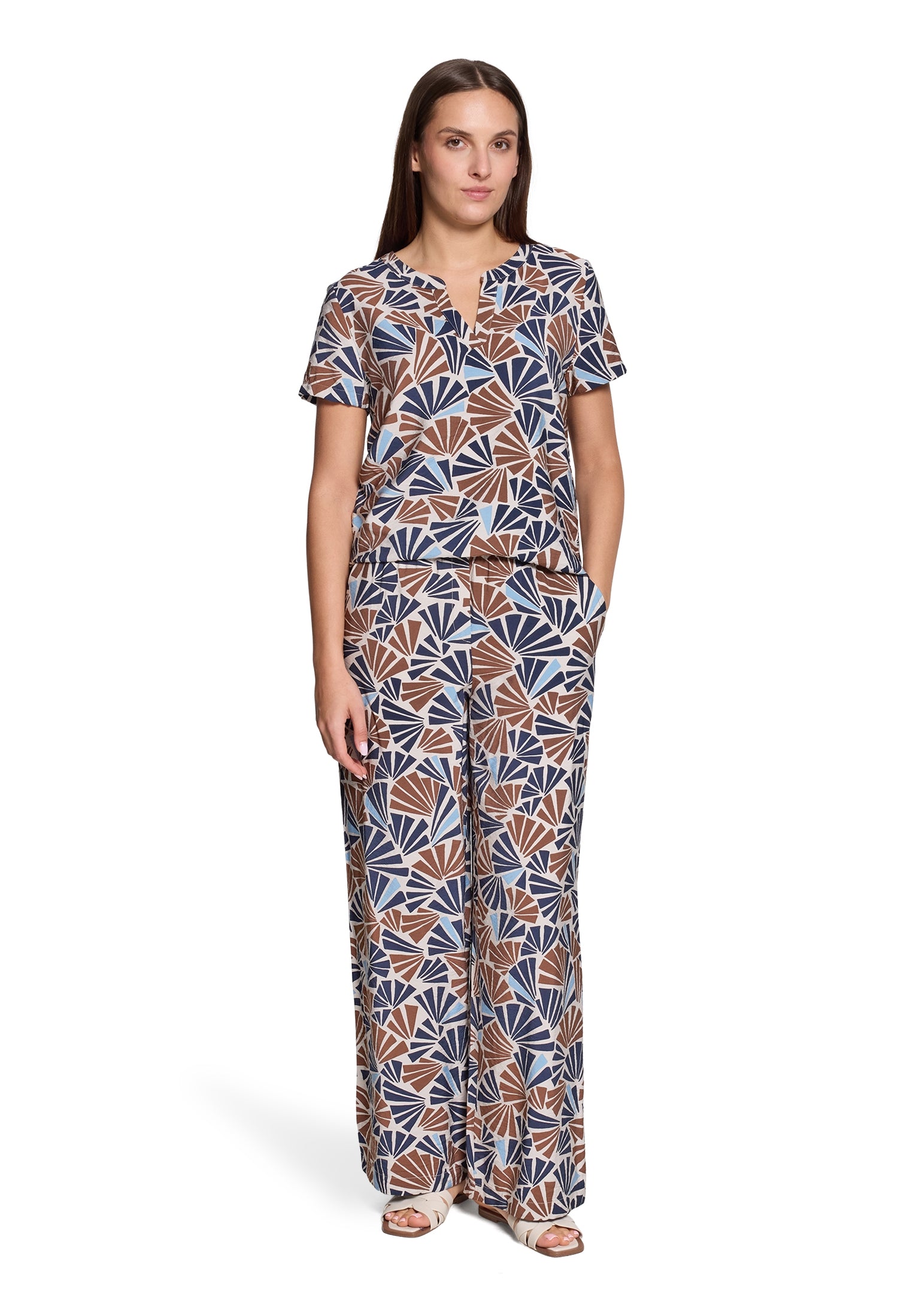 Betty & Co Damen Blusen kurz Nature/Brown