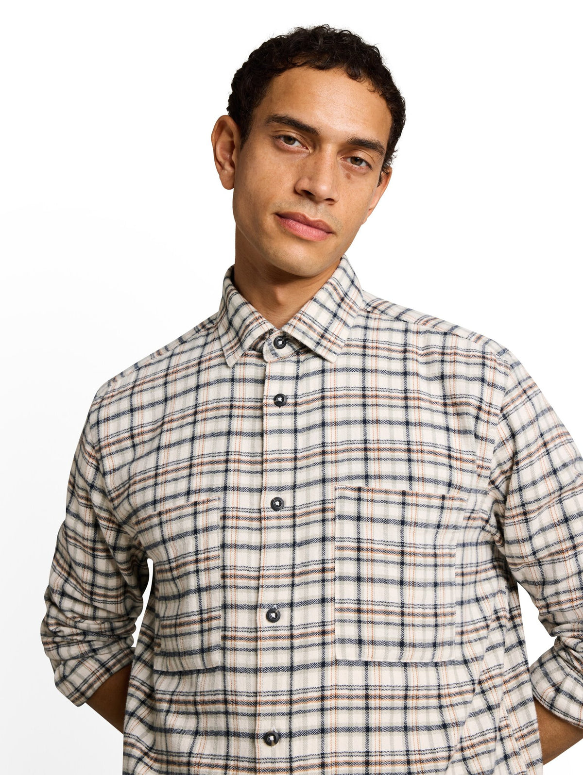 Tom Tailor Herren Hemden lang White Based Min