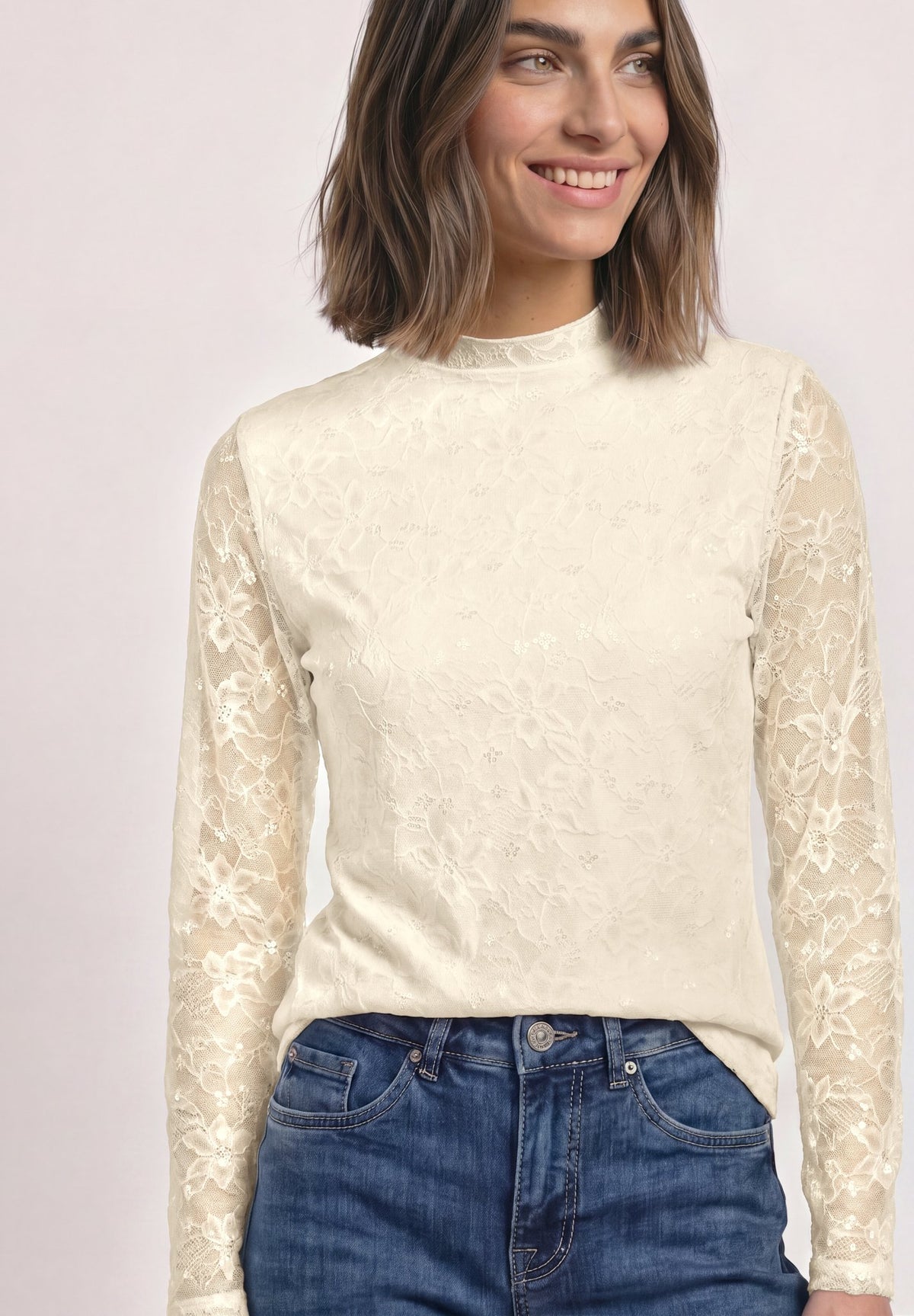 Street One Damen T-Shirts  Pure Beig