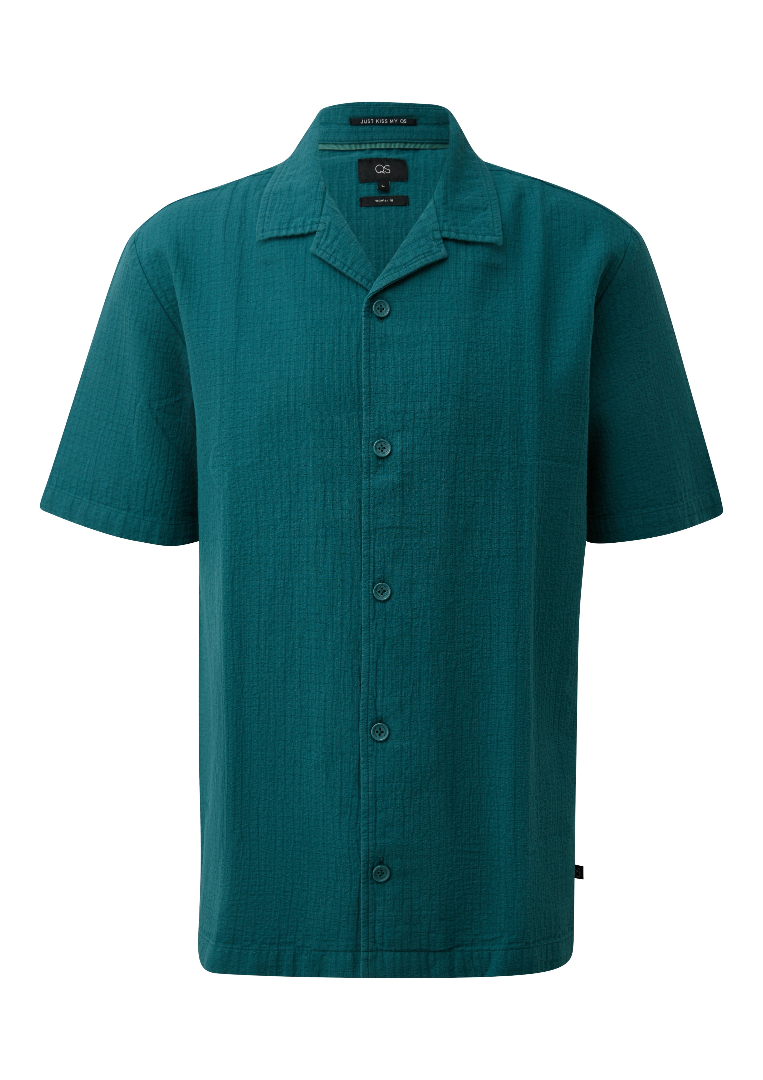 QS by S.Oliver Herren Hemden kurz Blue Green