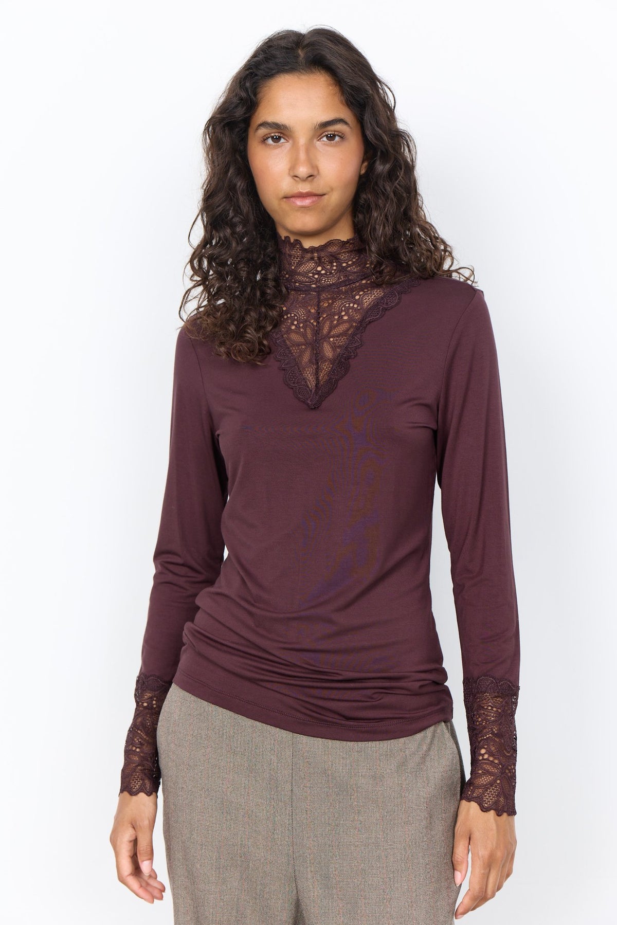 Soya Concept Damen T-Shirts Chocolate Plum