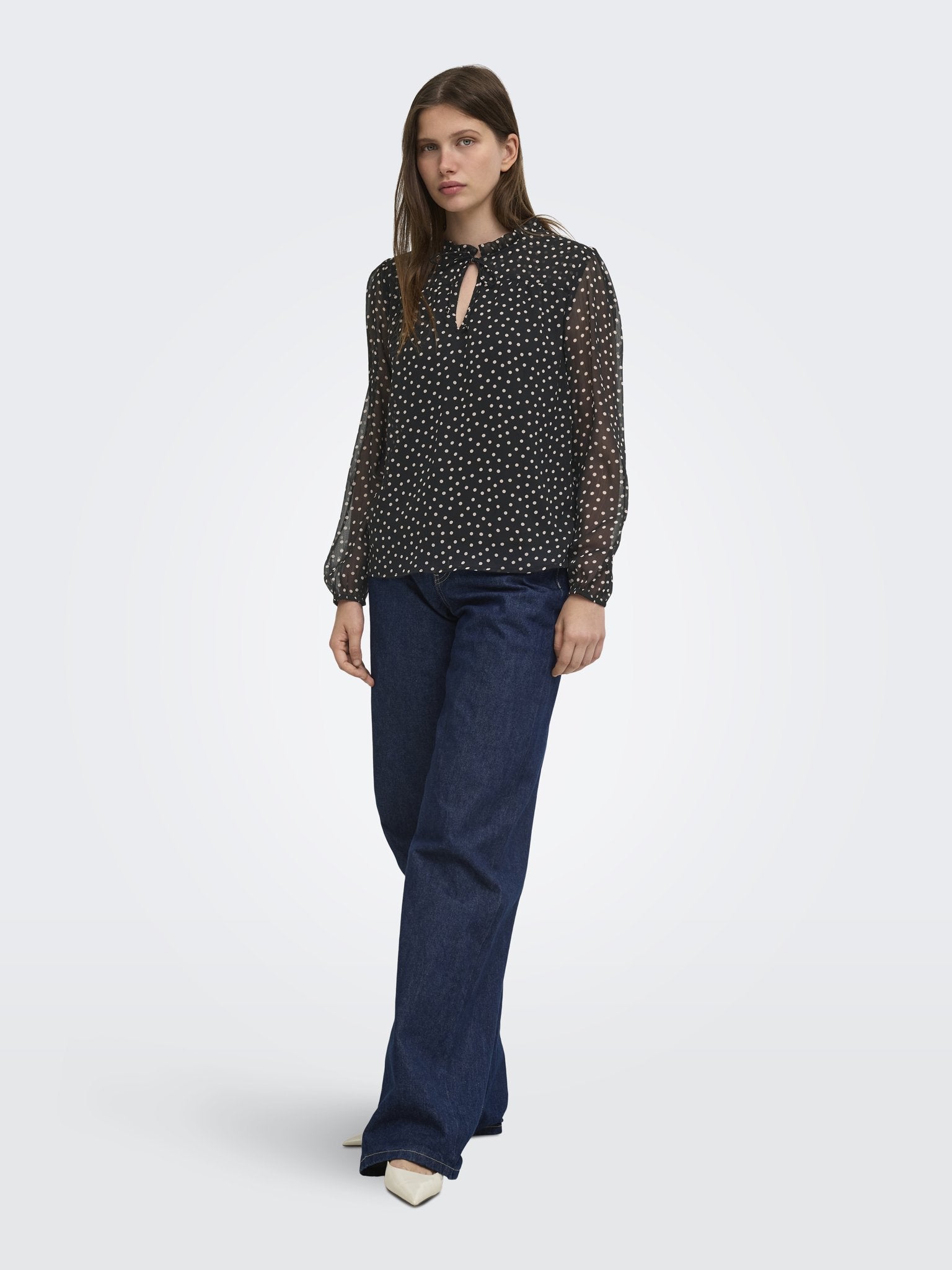 only Damen Tops Black/Cd Dots