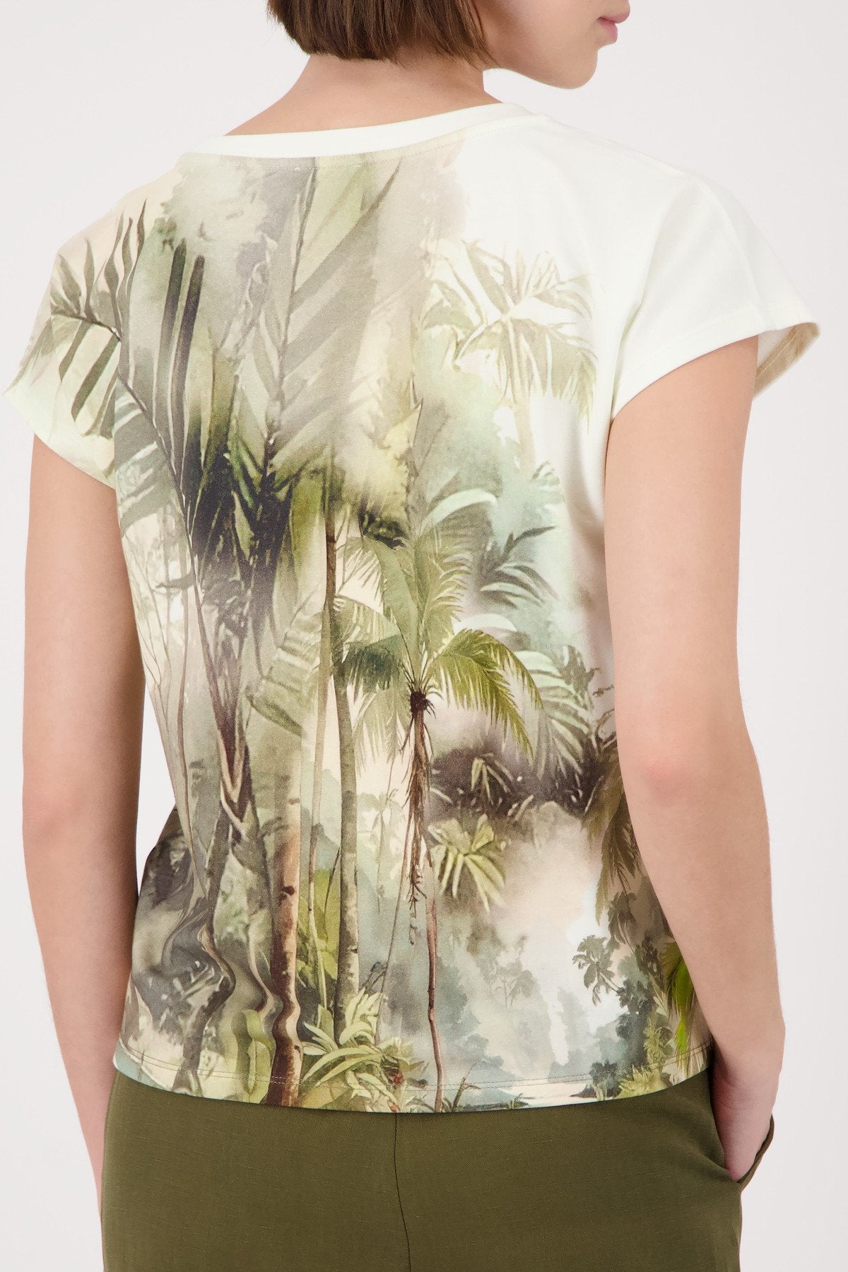 Monari Damen T-Shirts  Olive Gemus
