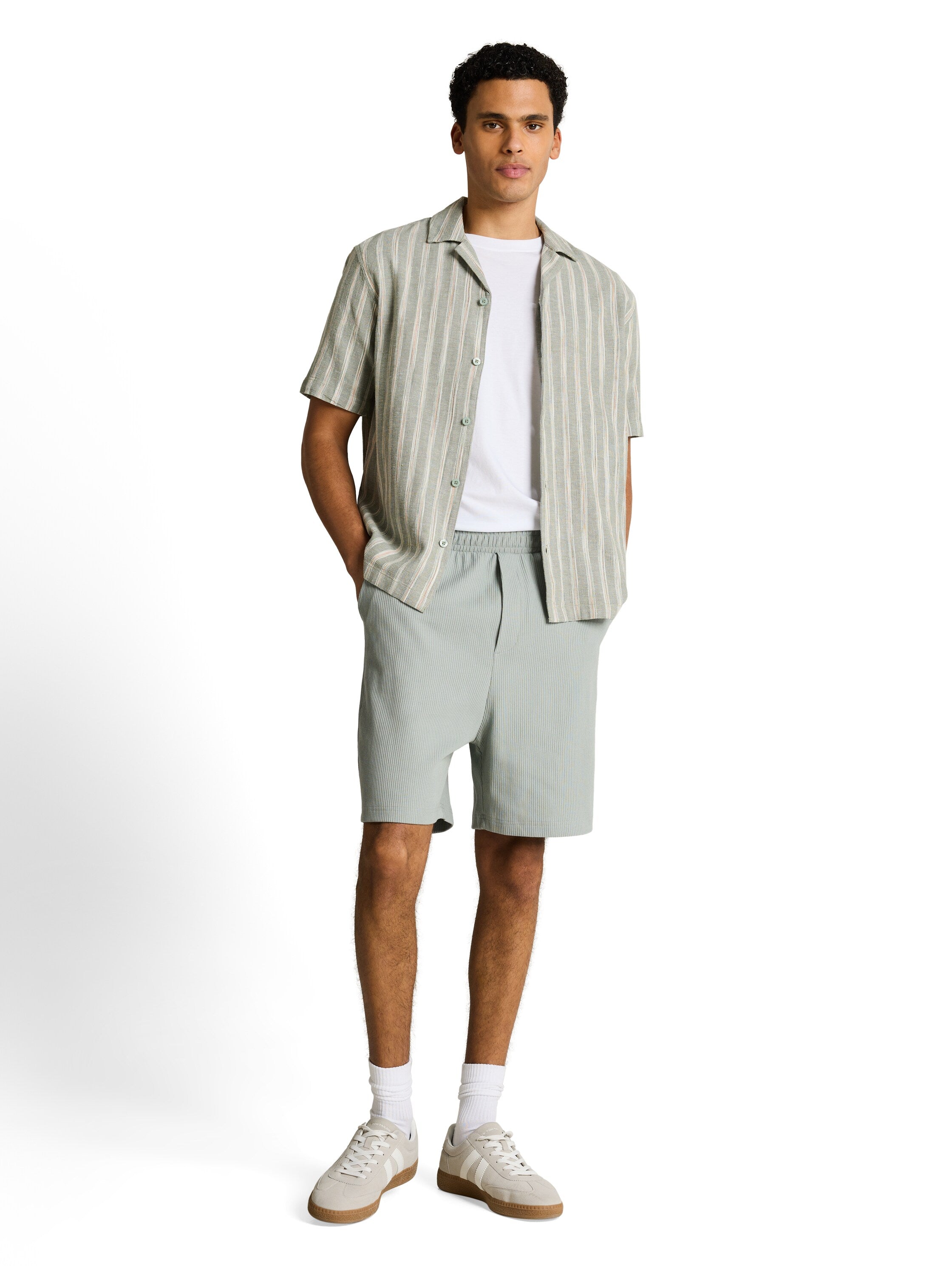 Tom Tailor denim Herren Shorts Green Mist
