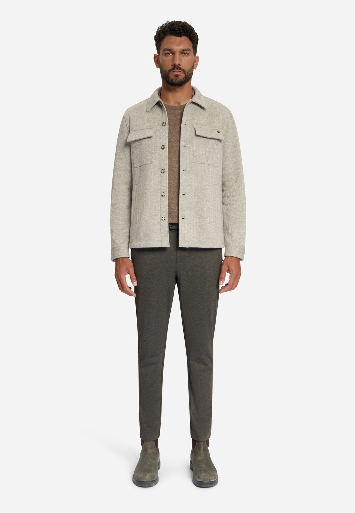 No Excess Herren Pullover Light Brown