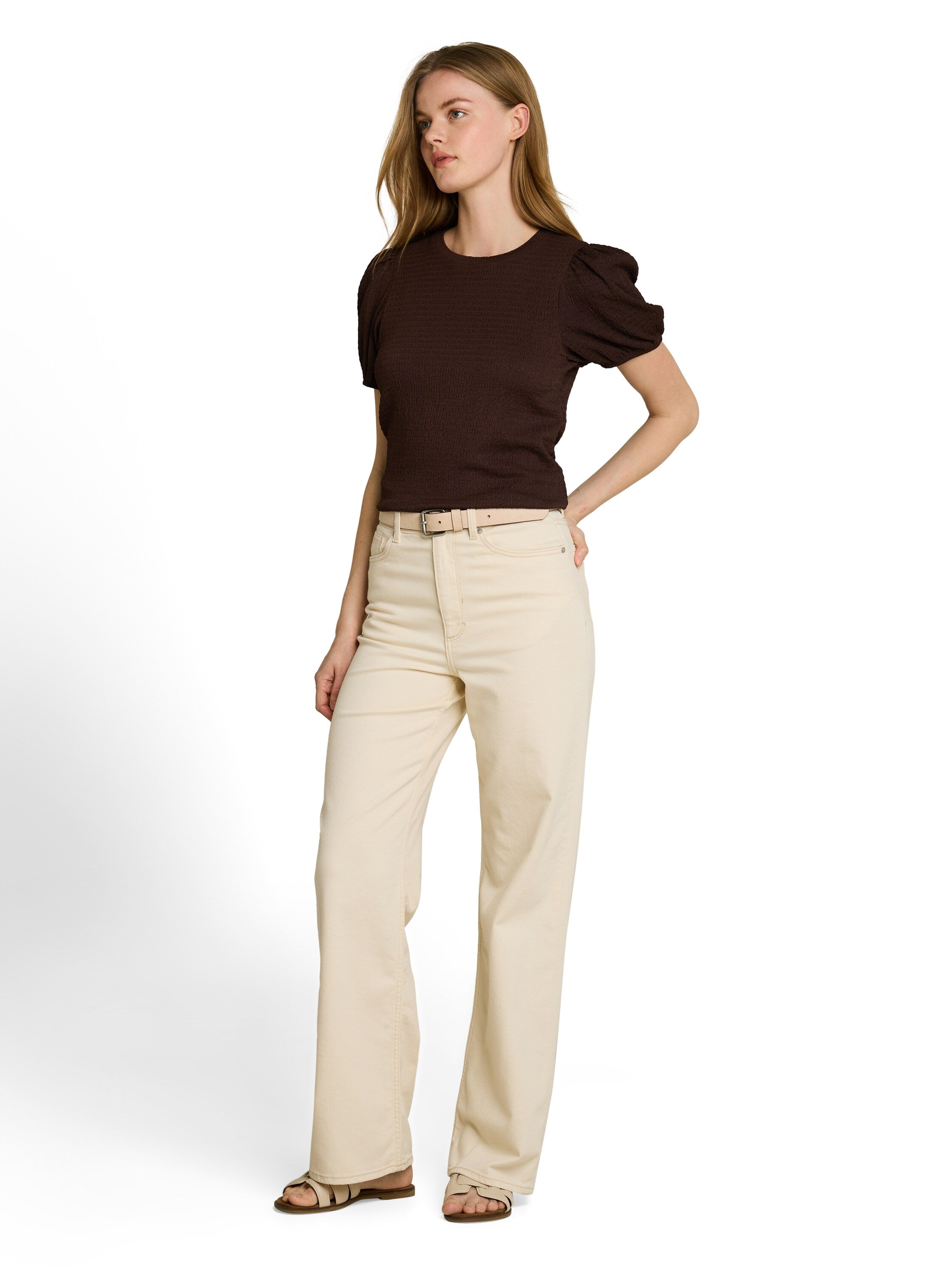 Tom Tailor denim Damen T-Shirts Cool Dark Brown