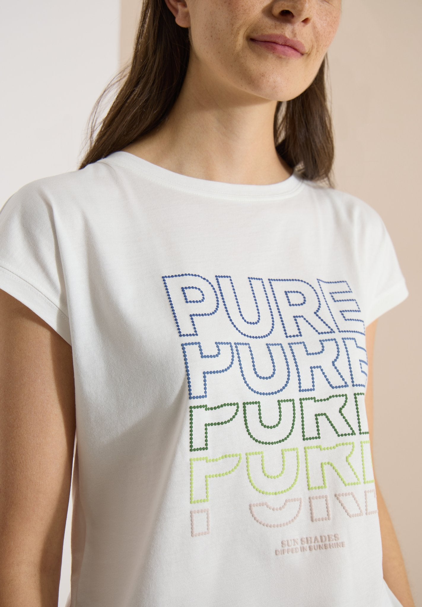 Cecil Damen T-Shirts  Vanilla W