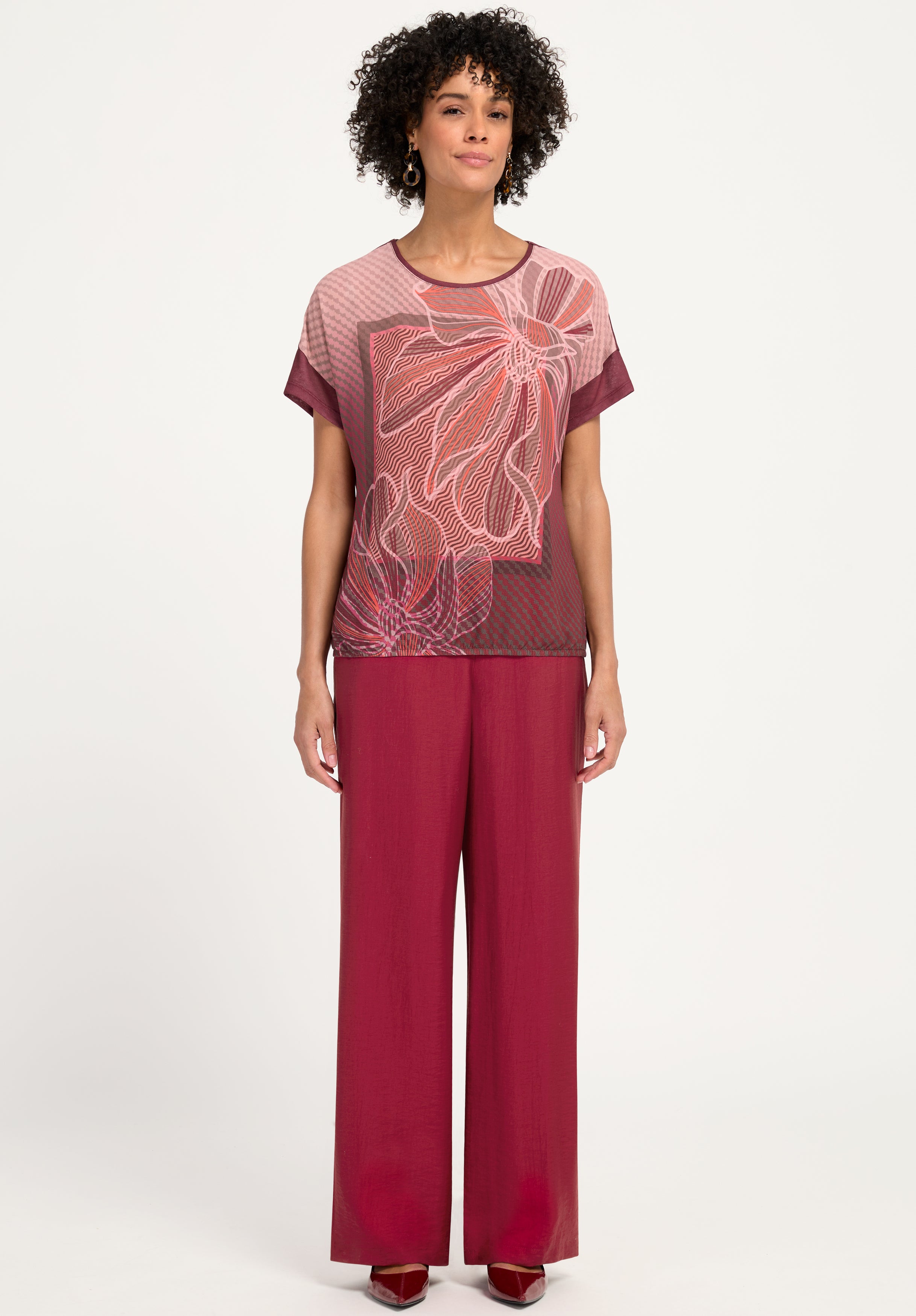 Bianca Damen T-Shirts Dark Barolo
