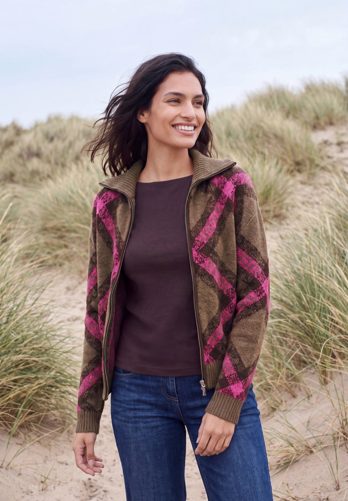 Cecil Damen Strickjacken  Pink Flas