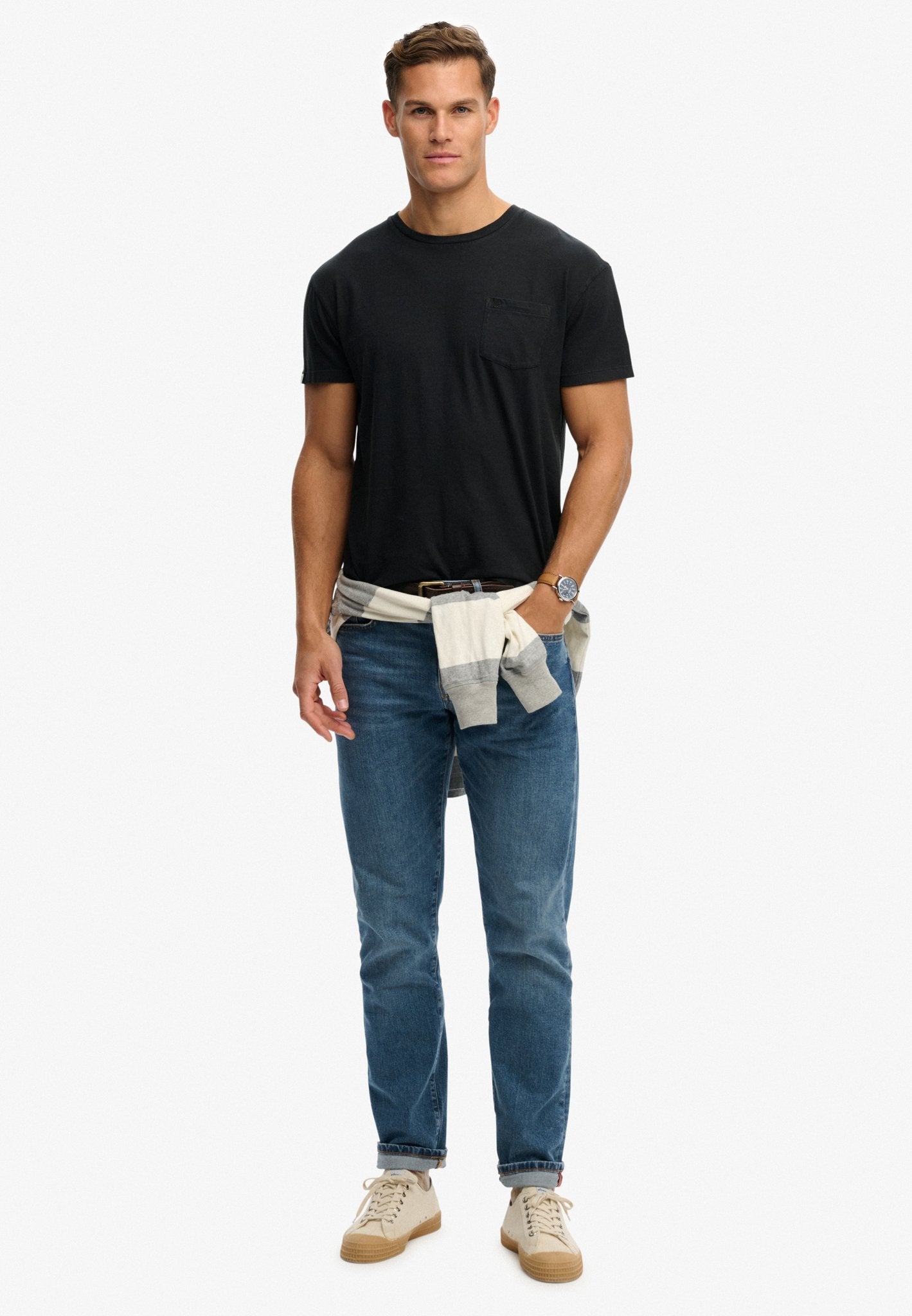 Superdry Men Herren T-Shirts kurz A Jet Black