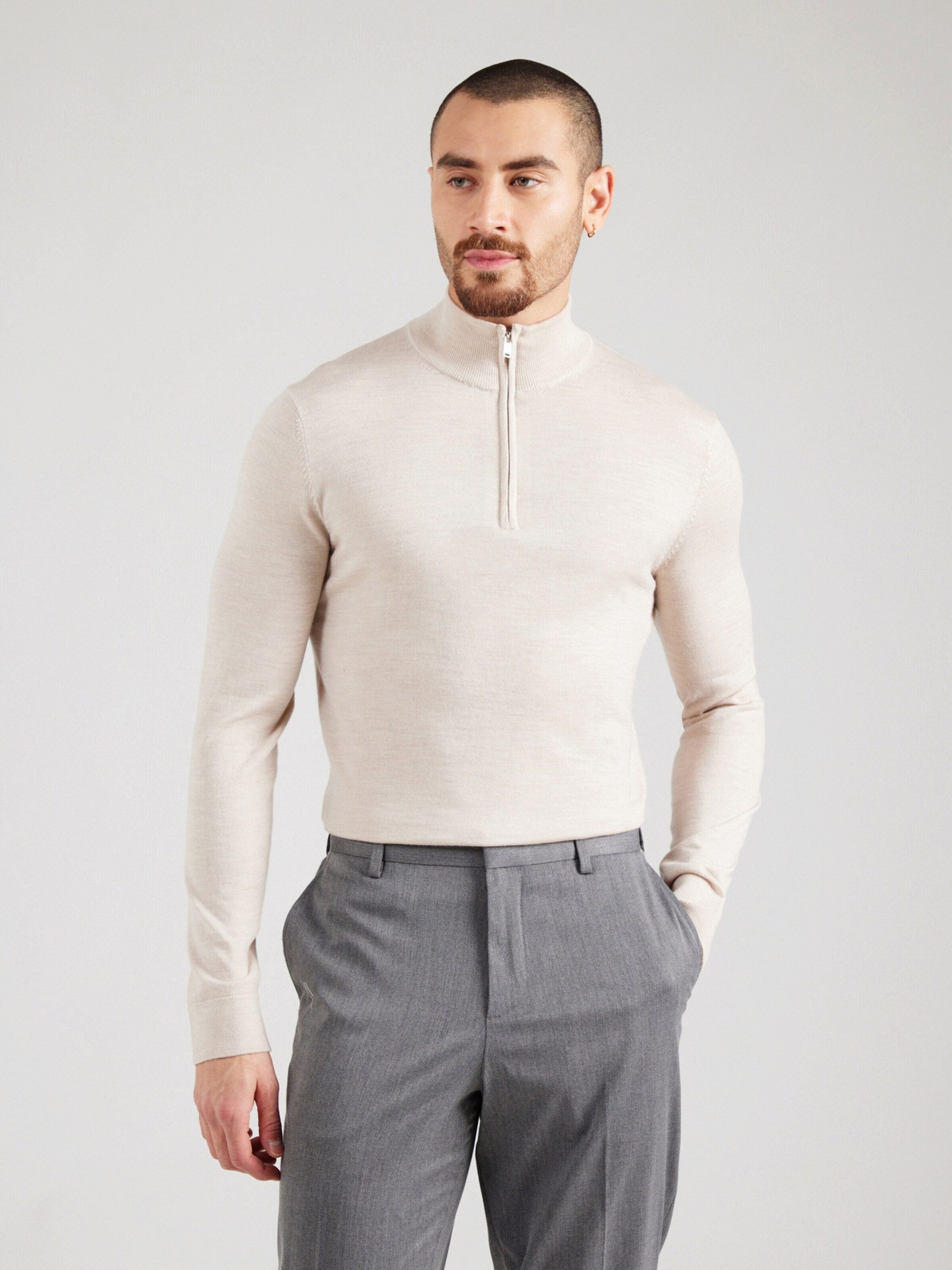 Selected homme Herren Pullover  Oatme