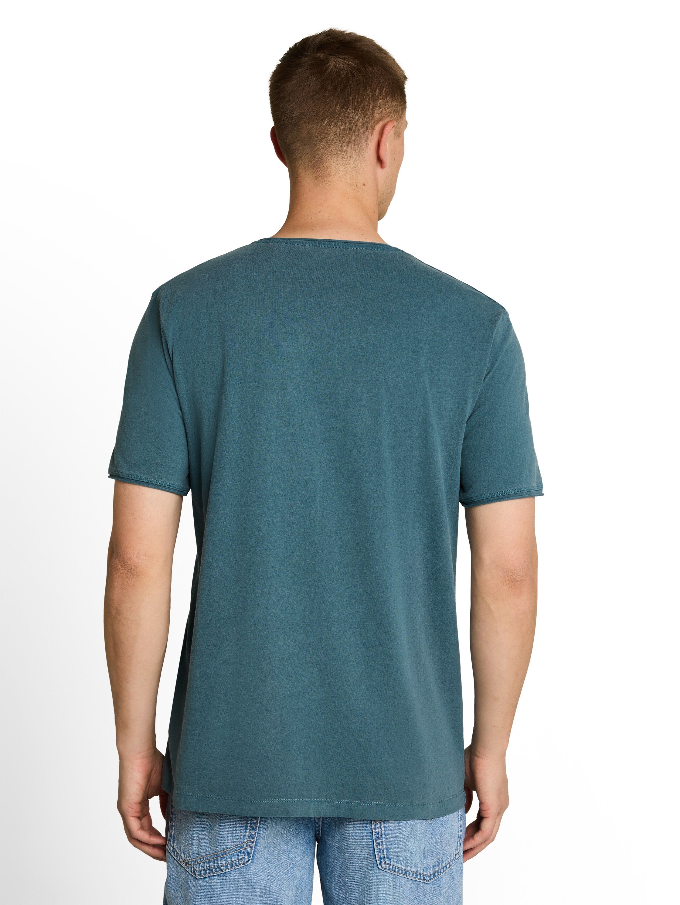 Tom Tailor denim Herren T-Shirts kurz Tide Petrol