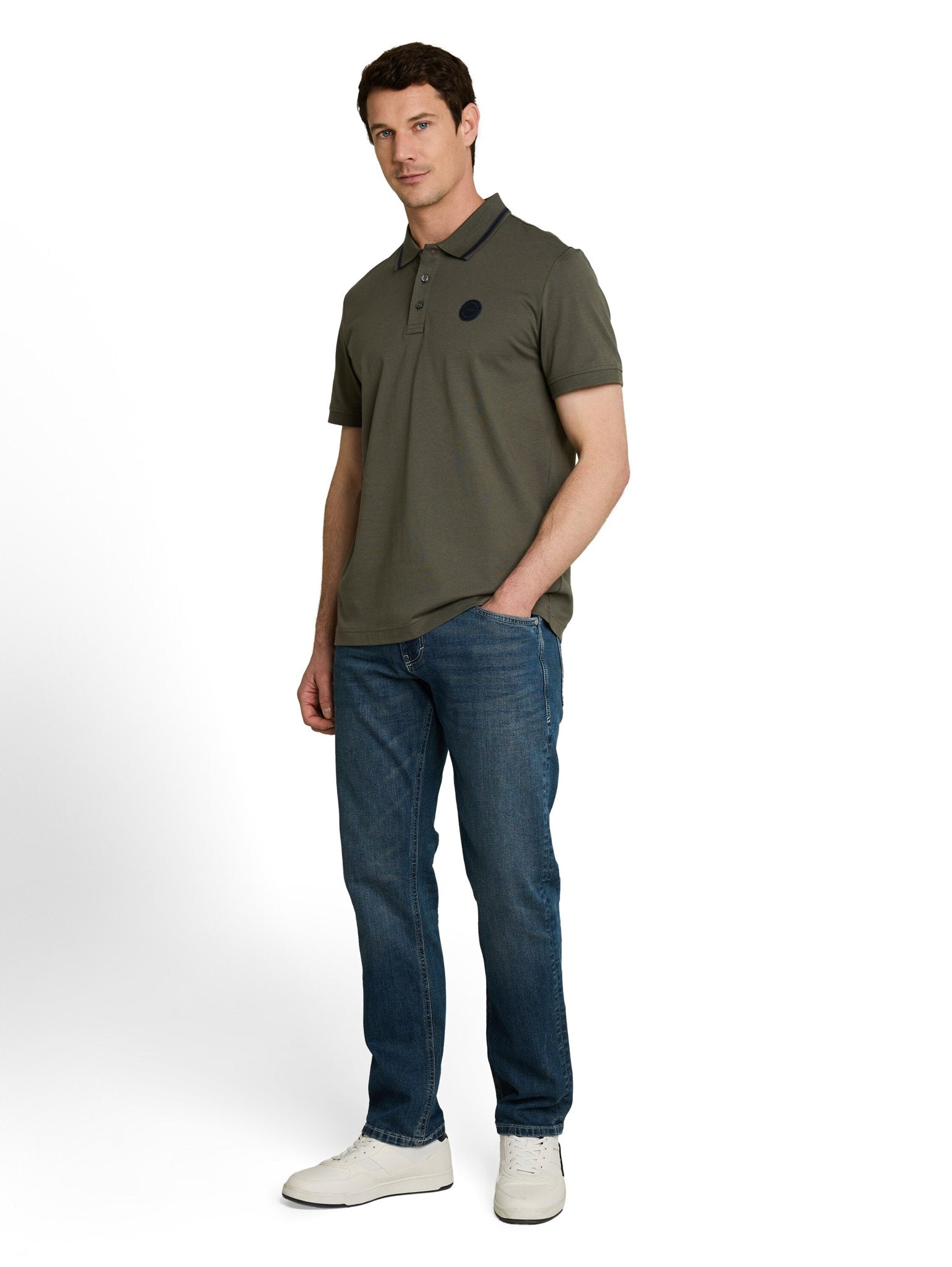 Tom Tailor Herren Polo-Shirts Deep Leaf Green
