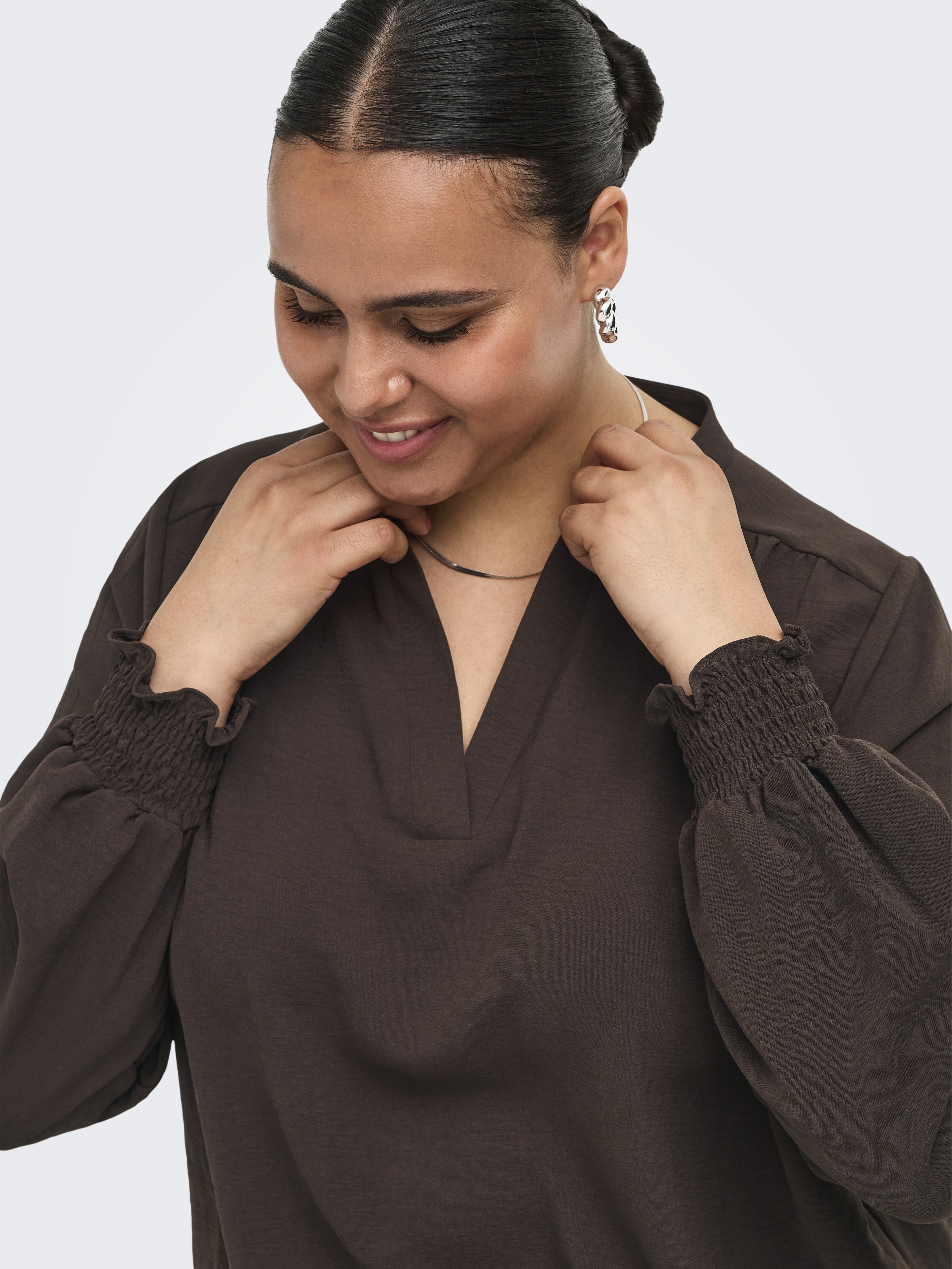 Only Carmakoma Damen T-Shirts Coffee Bean