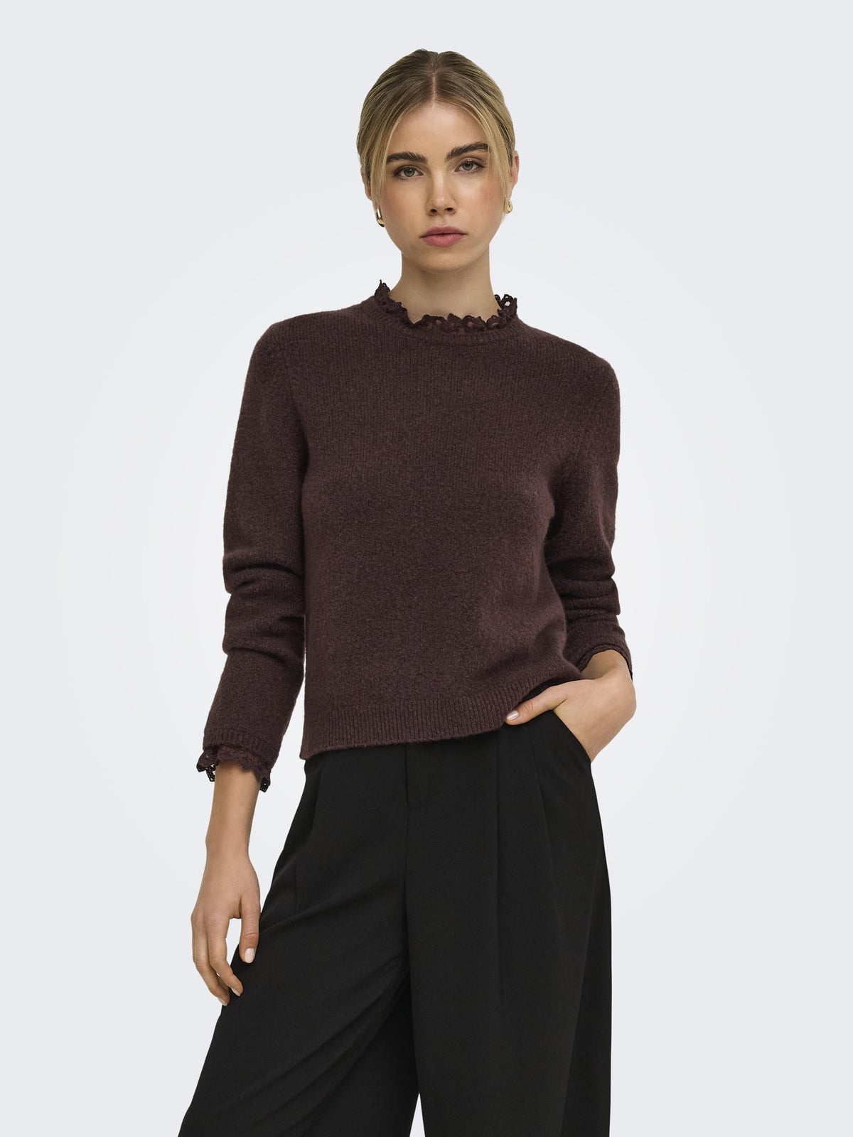 Only Damen Pullover Deep Mahogany/M