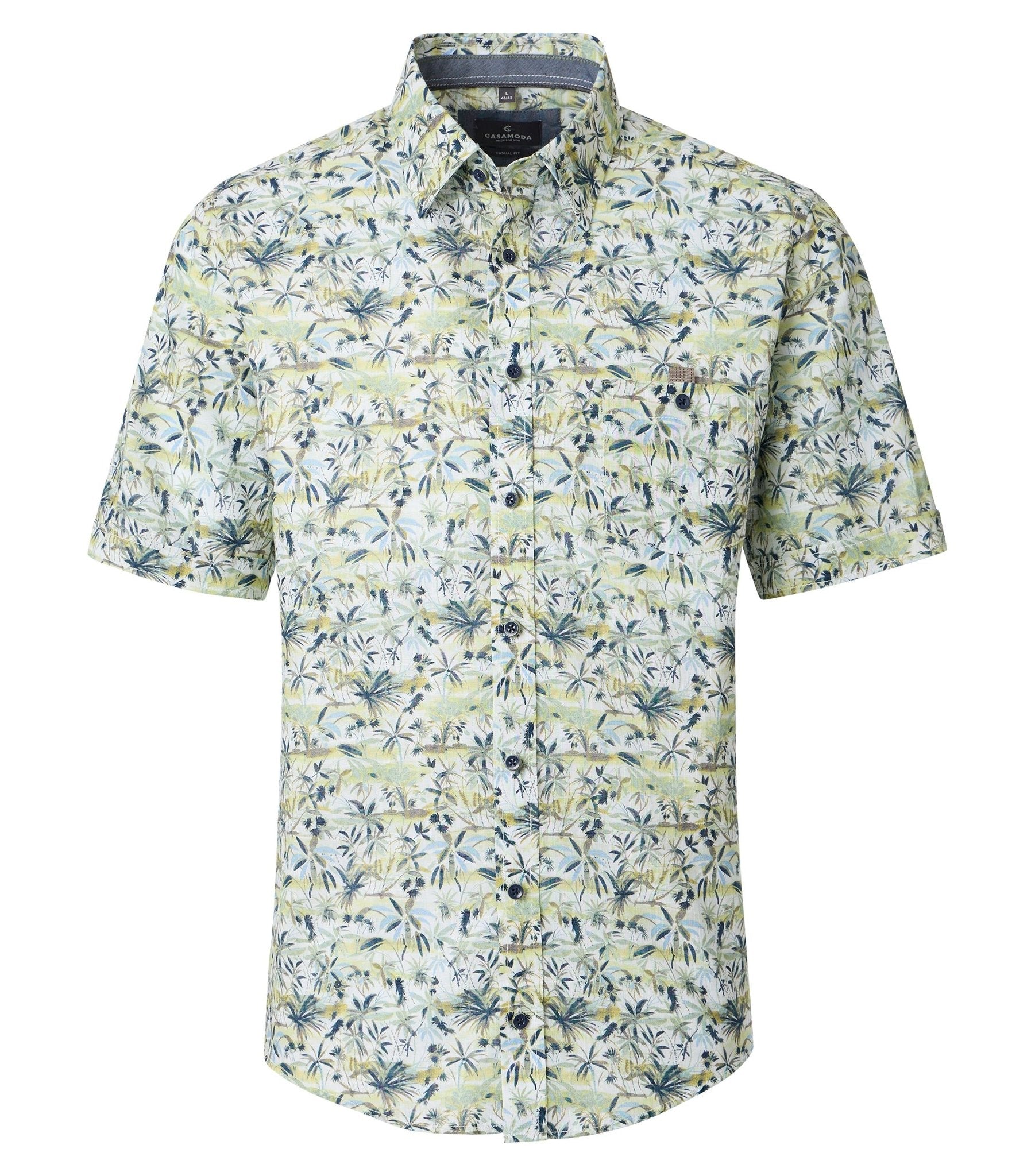 Casa Moda Herren Hemden kurz  Gruen